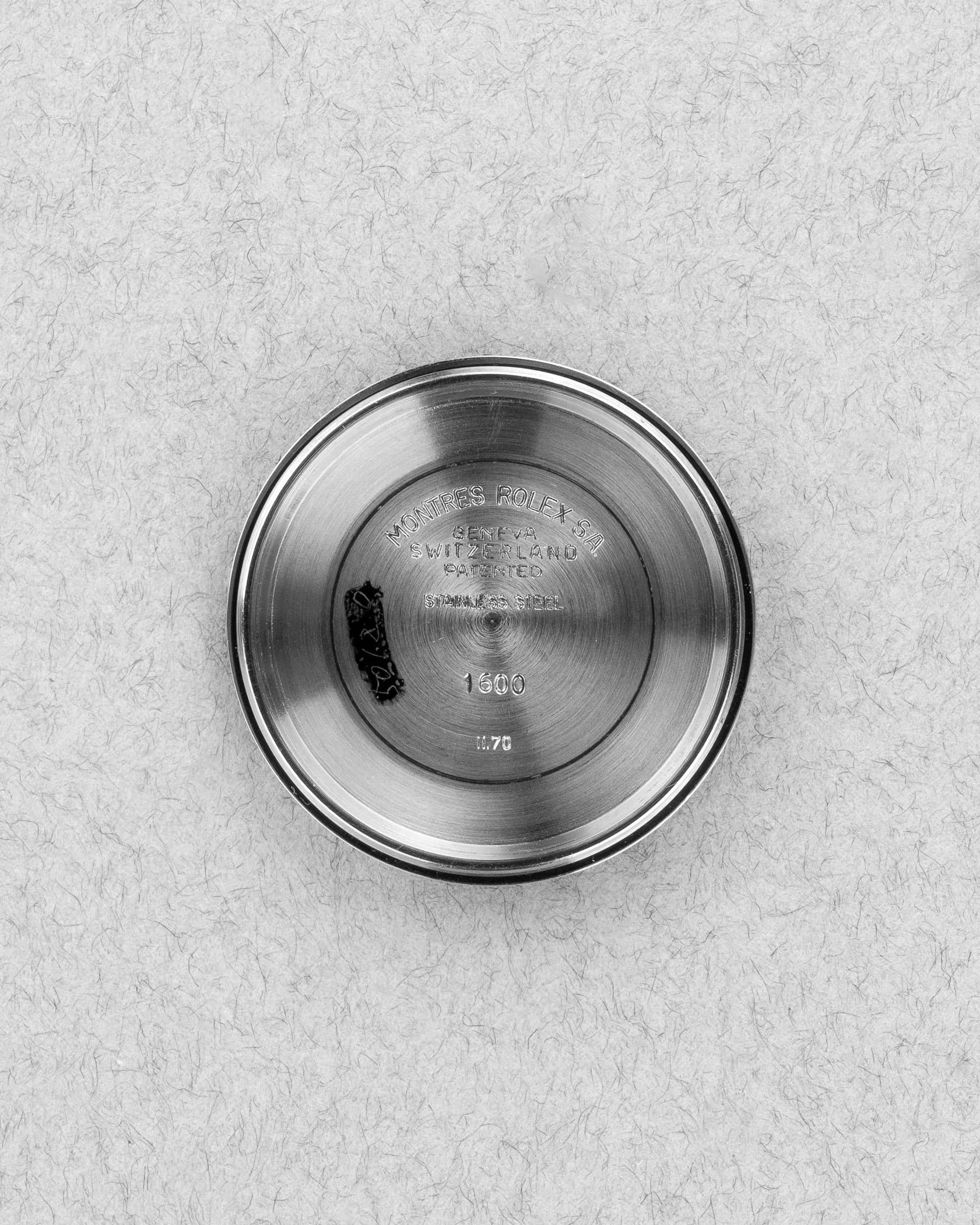 PUSP Rare et fascinante Rolex Datejust 1601 « Lavande » de 1970 - Inside case back