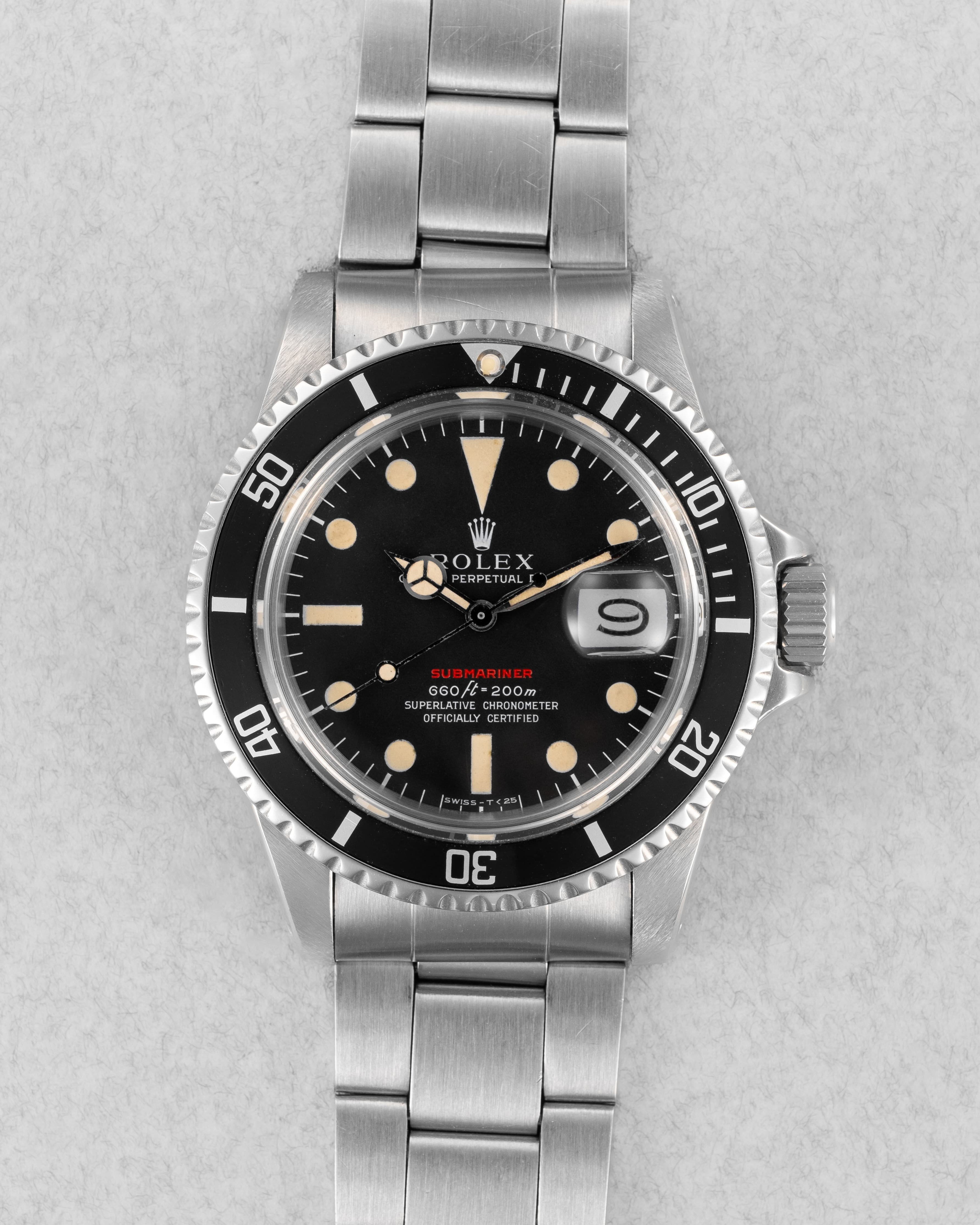 1WQV Rolex Submariner Date 1680 « Red Sub Mark IV » de 1971 - Front