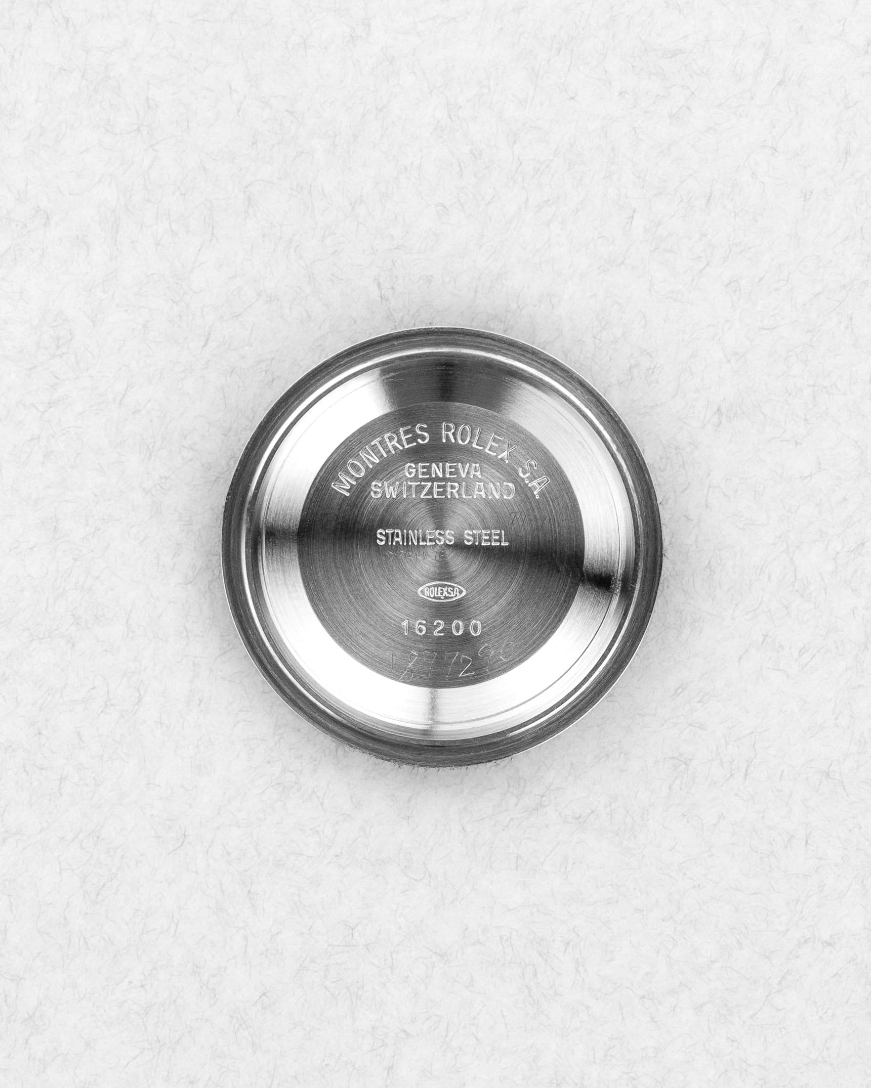 S2X5 Rolex Datejust 16234 « Silver » de 1996 - Inside case back