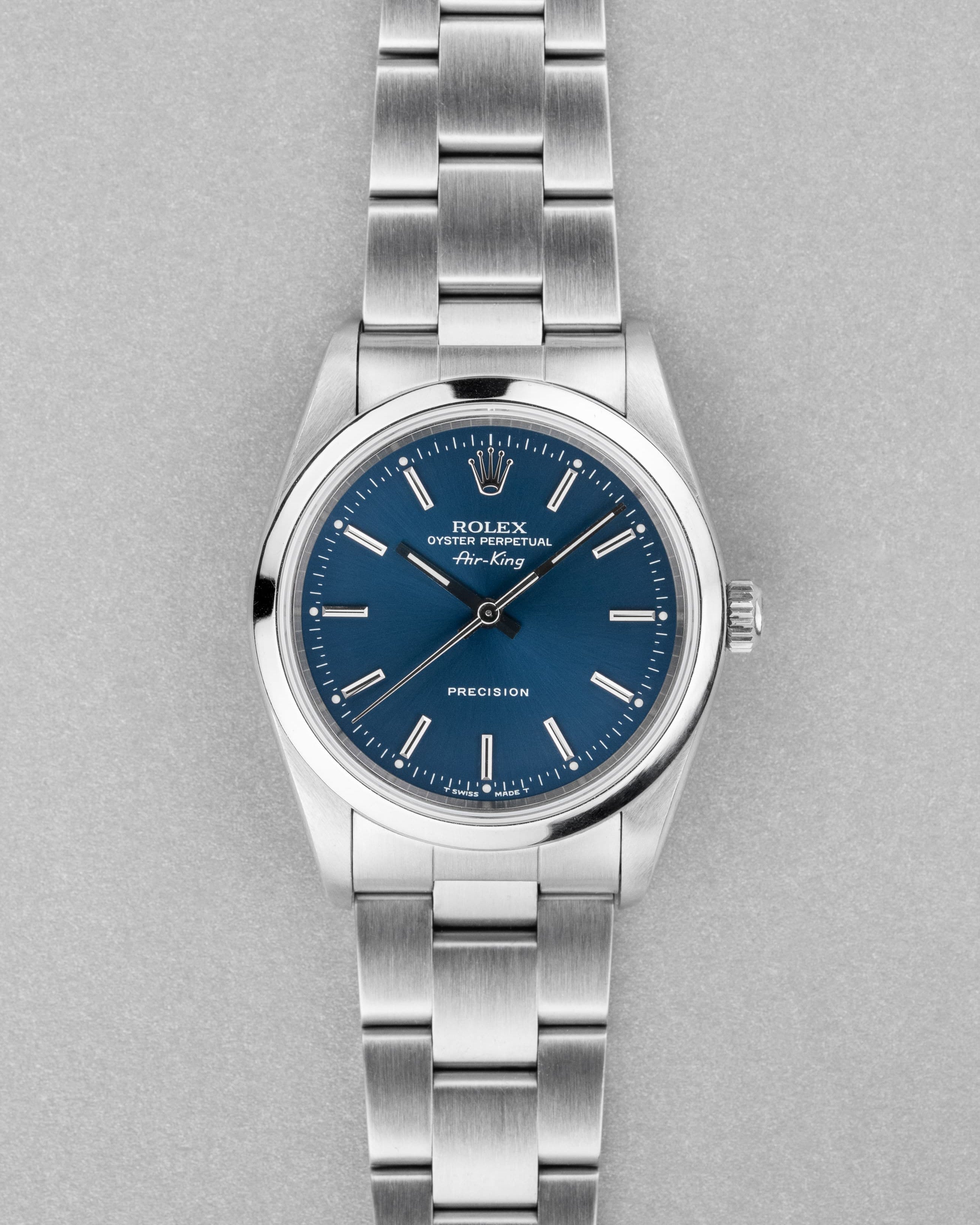 4KEG Rolex Air-King ref. 14000 del 1996 – Quadrante blu - Fronte