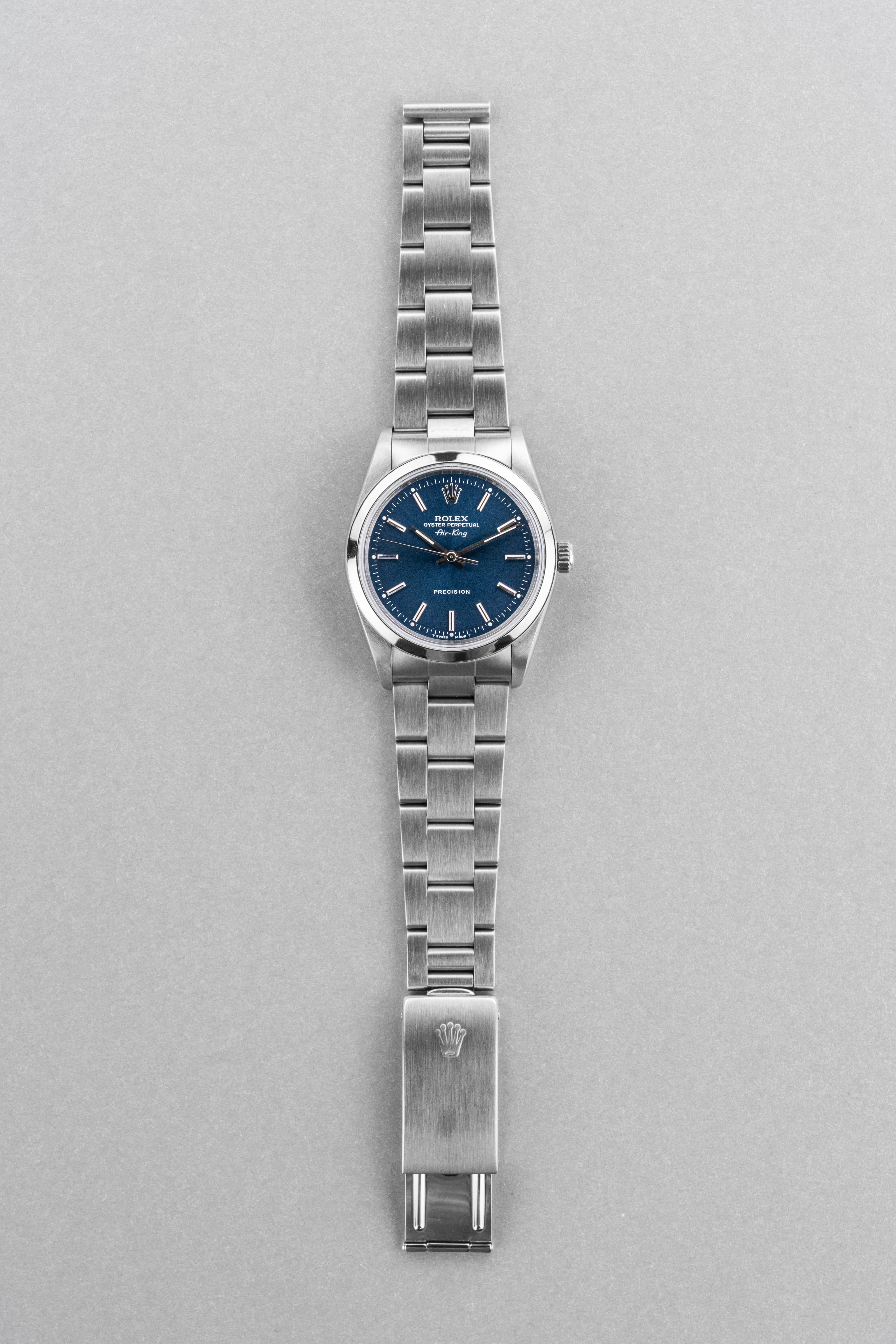 4KEG Rolex Air-King ref. 14000 del 1996 – Quadrante blu - Panoramica