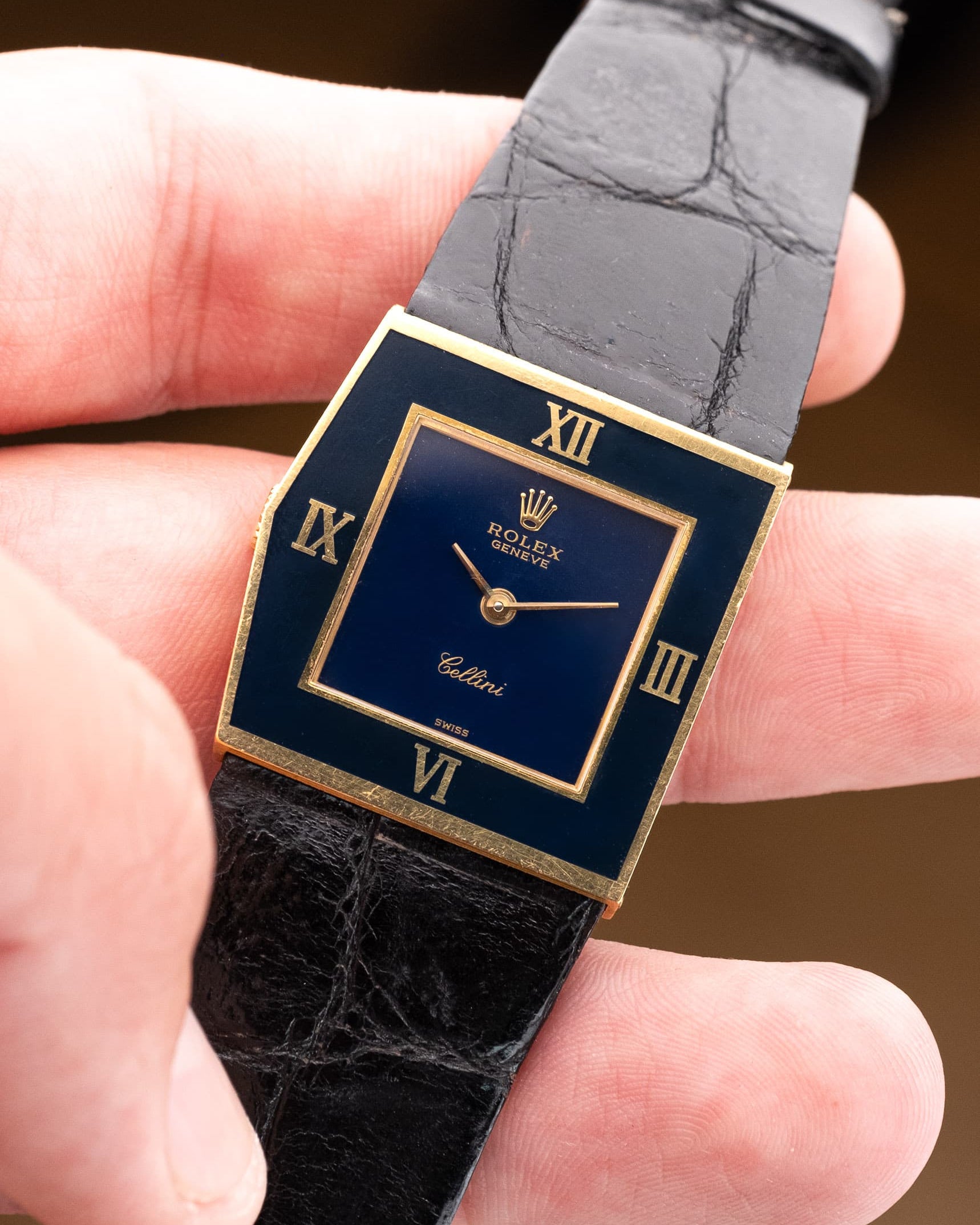 4MQV Rolex Cellini/Midas réf. 4153 en or jaune de 1981 – Double Bleu - Overview