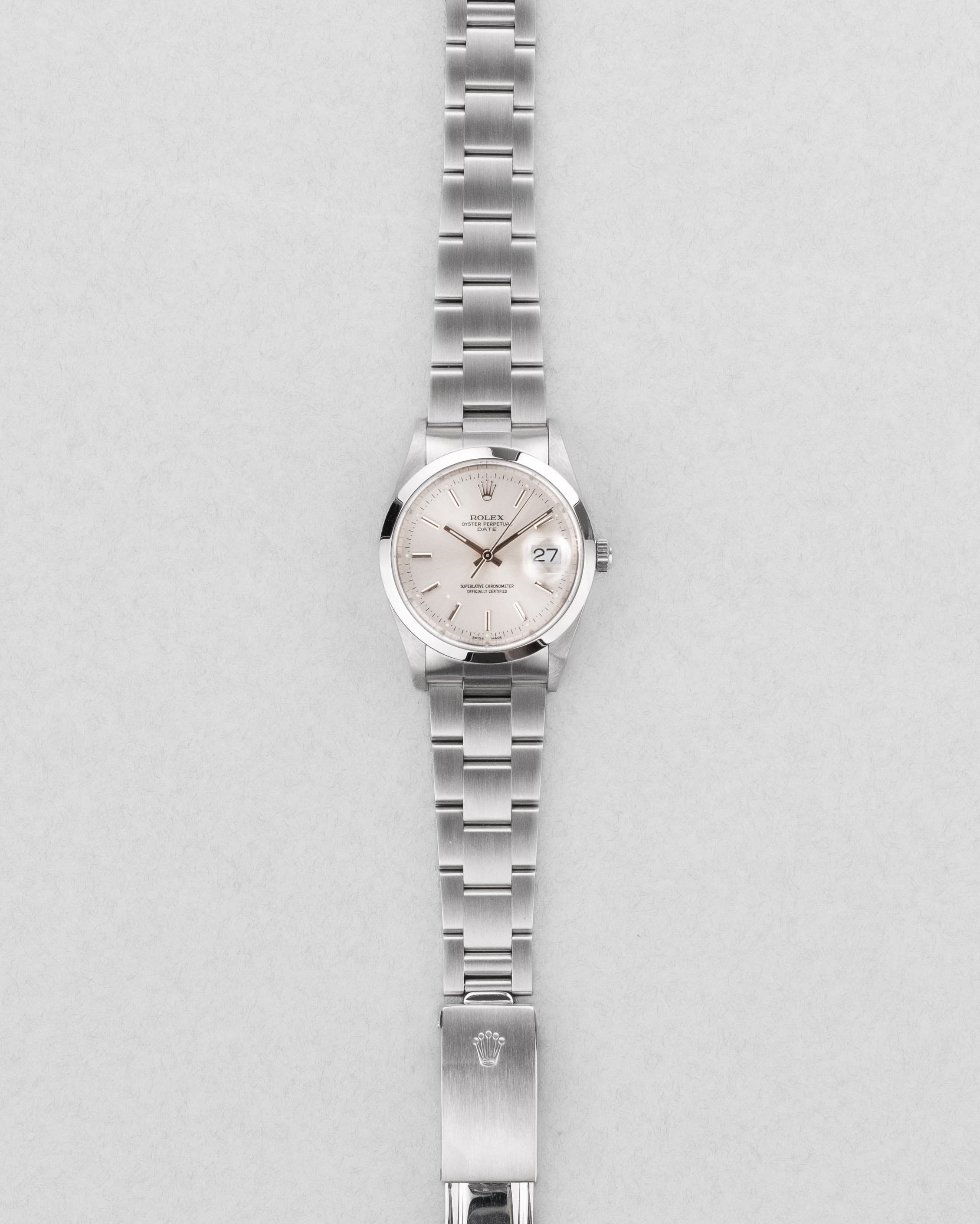 4S6Y Rolex Oyster Perpetual Date réf. 15200 de 2000 – Cadran « Silver » - Overview