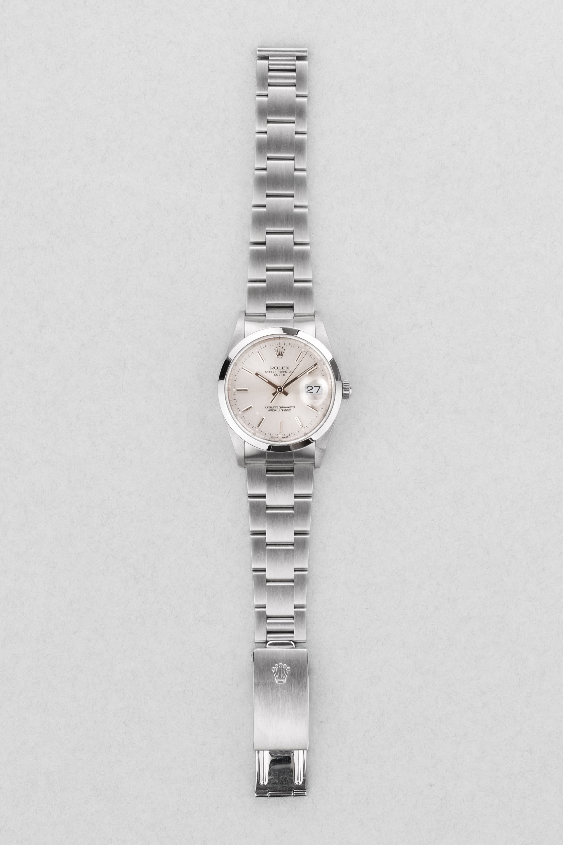 4S6Y Rolex Oyster Perpetual Date réf. 15200 de 2000 – Cadran « Silver » - Overview