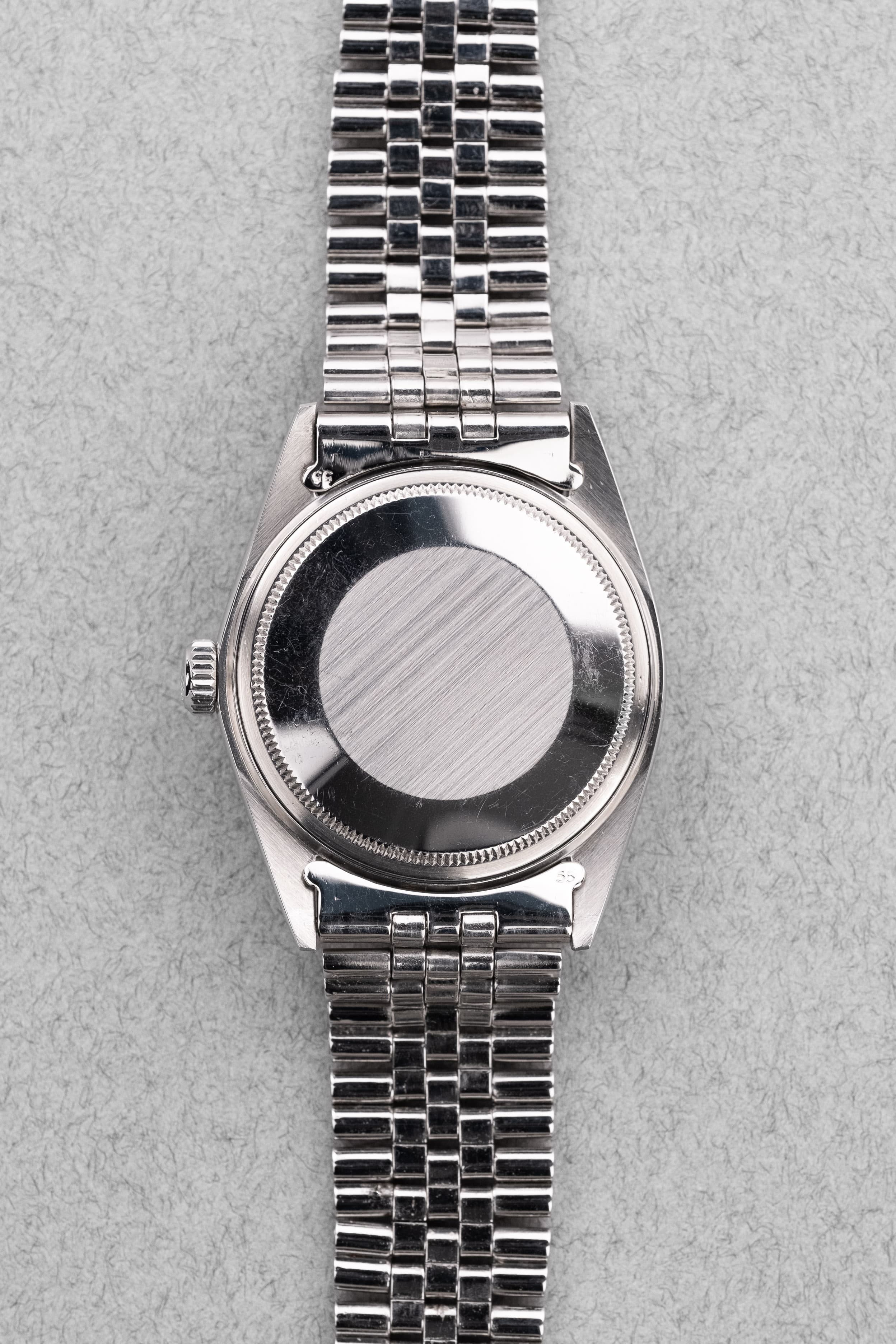 4VEB Rolex Datejust 1601 « Japan No Lume » de 1973 - Back