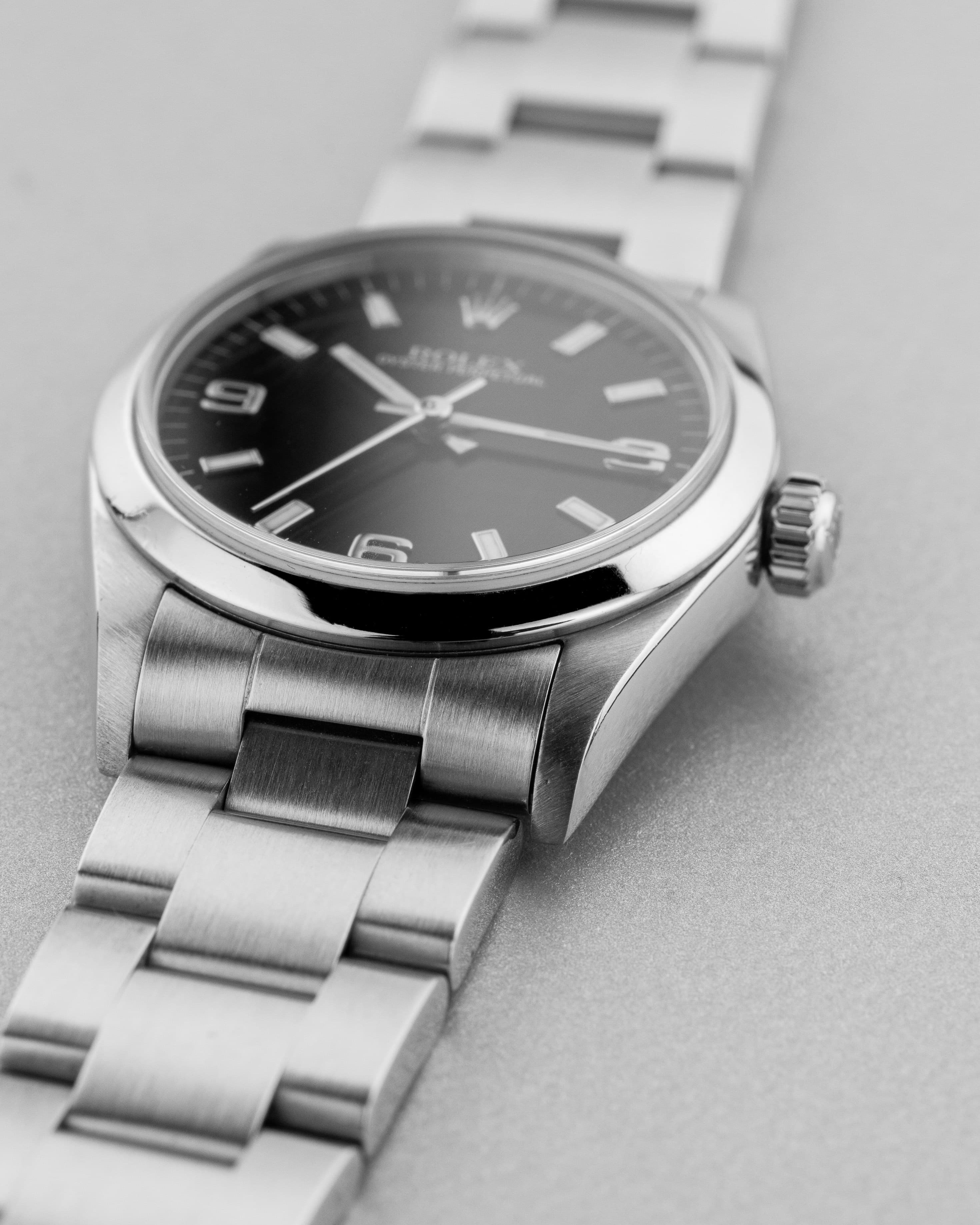 5WWQ Rolex Oyster Perpetual 31 ref. 77080 del 2000 – Quadrante nero «Explorer 3-6-9» - Lato destro
