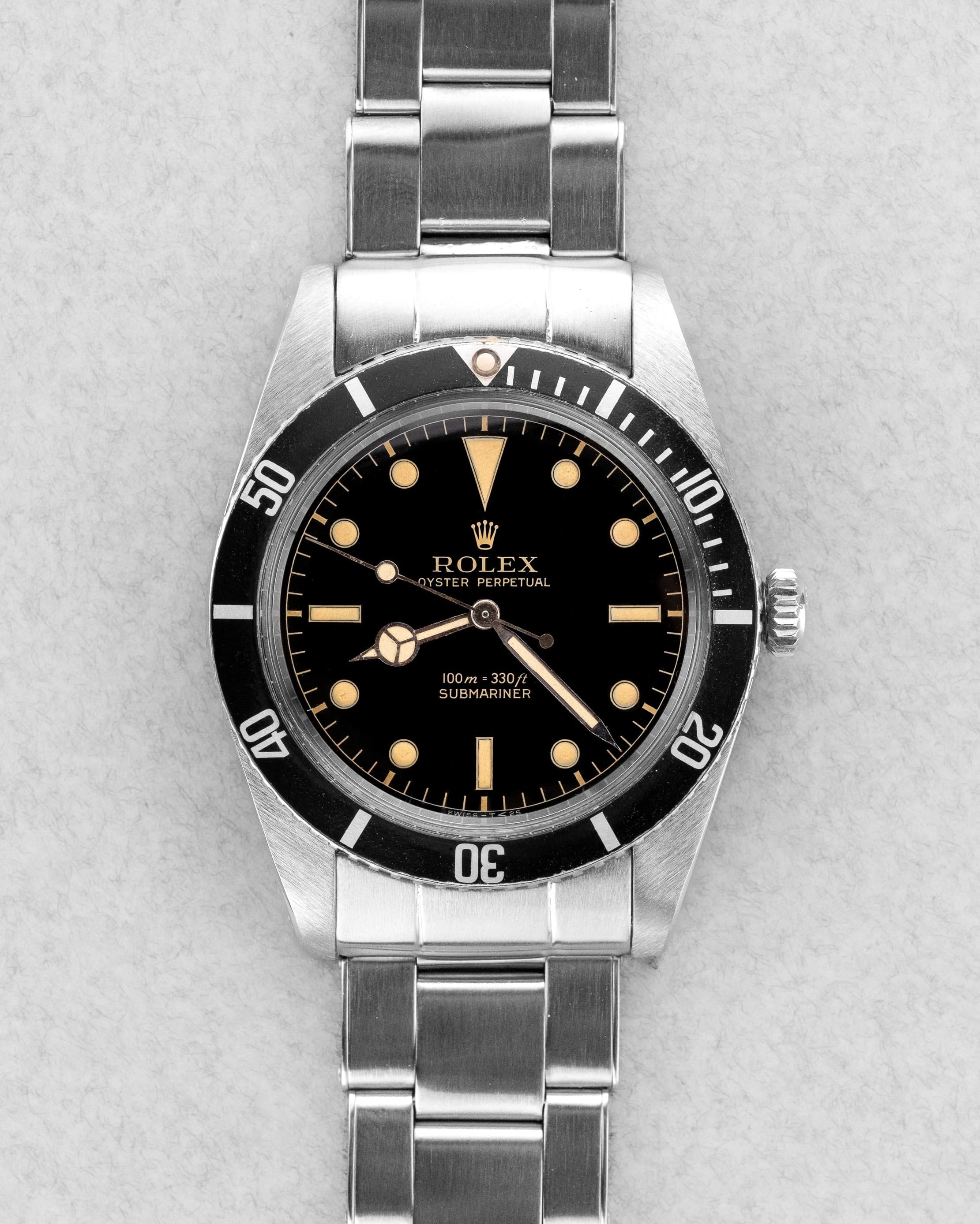 5ZWP Exceptionnelle Rolex Submariner 5508 « Gilt Small Crown James Bond Chronomètre » de 1962 – Parfait état et mouvement rare - Front