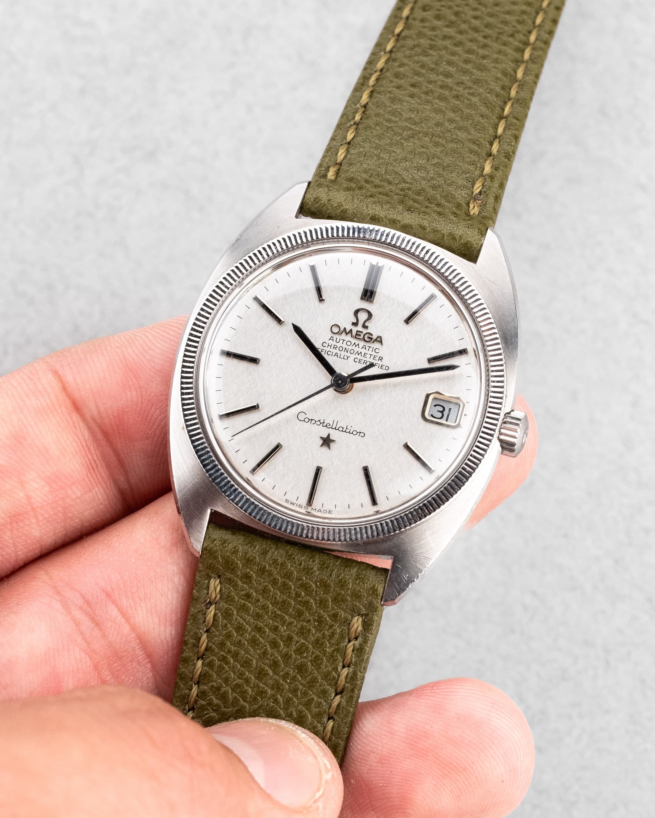 EPLS Omega Constellation « C-Shape Linen Dial/Cadran Lin » 168.027 de 1968 - Lifestyle