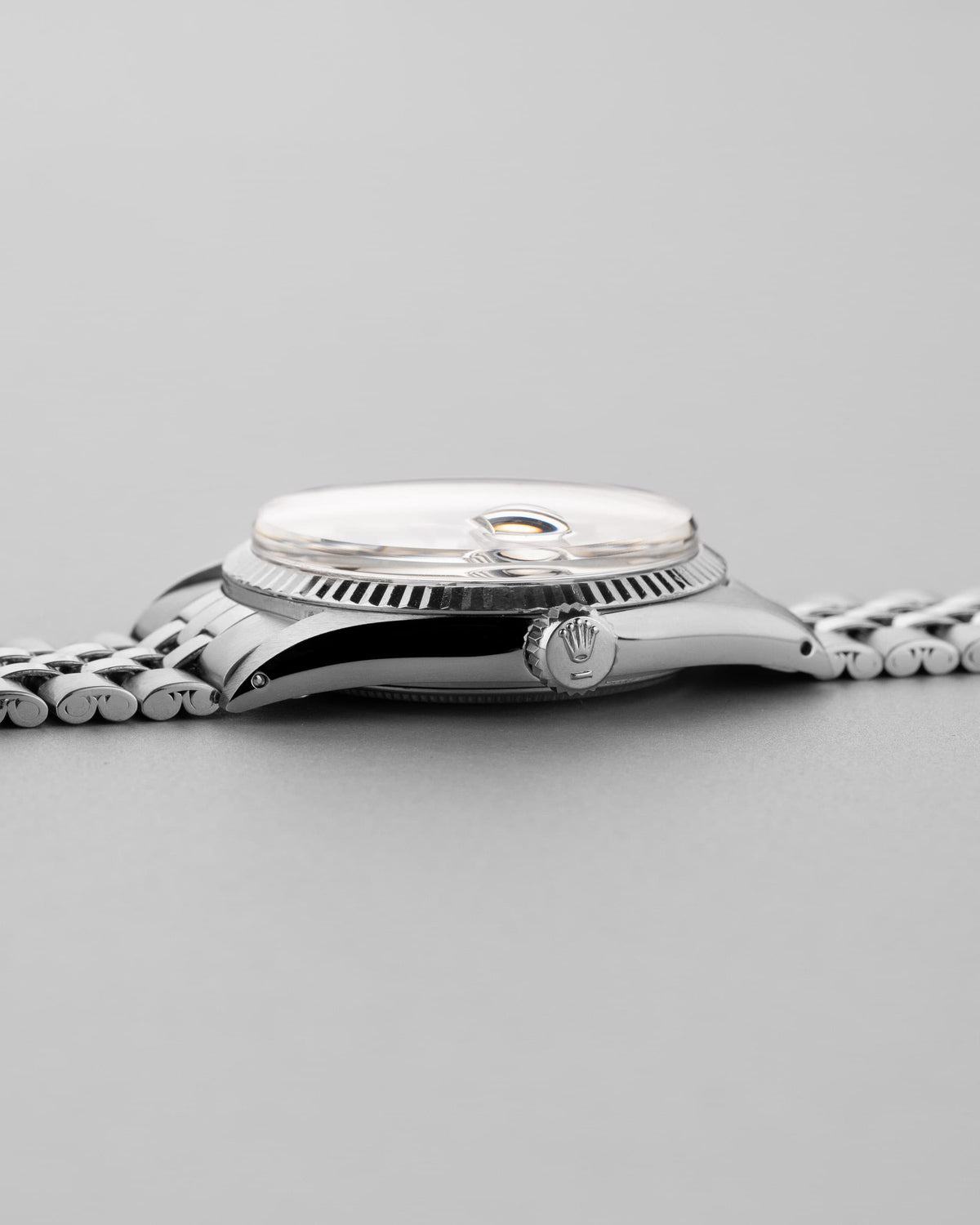 6DQ9 Superbo Rolex Datejust ref. 1601 in acciaio del 1969 – Quadrante « Blu Shantung/Mosaico » - Lato destro