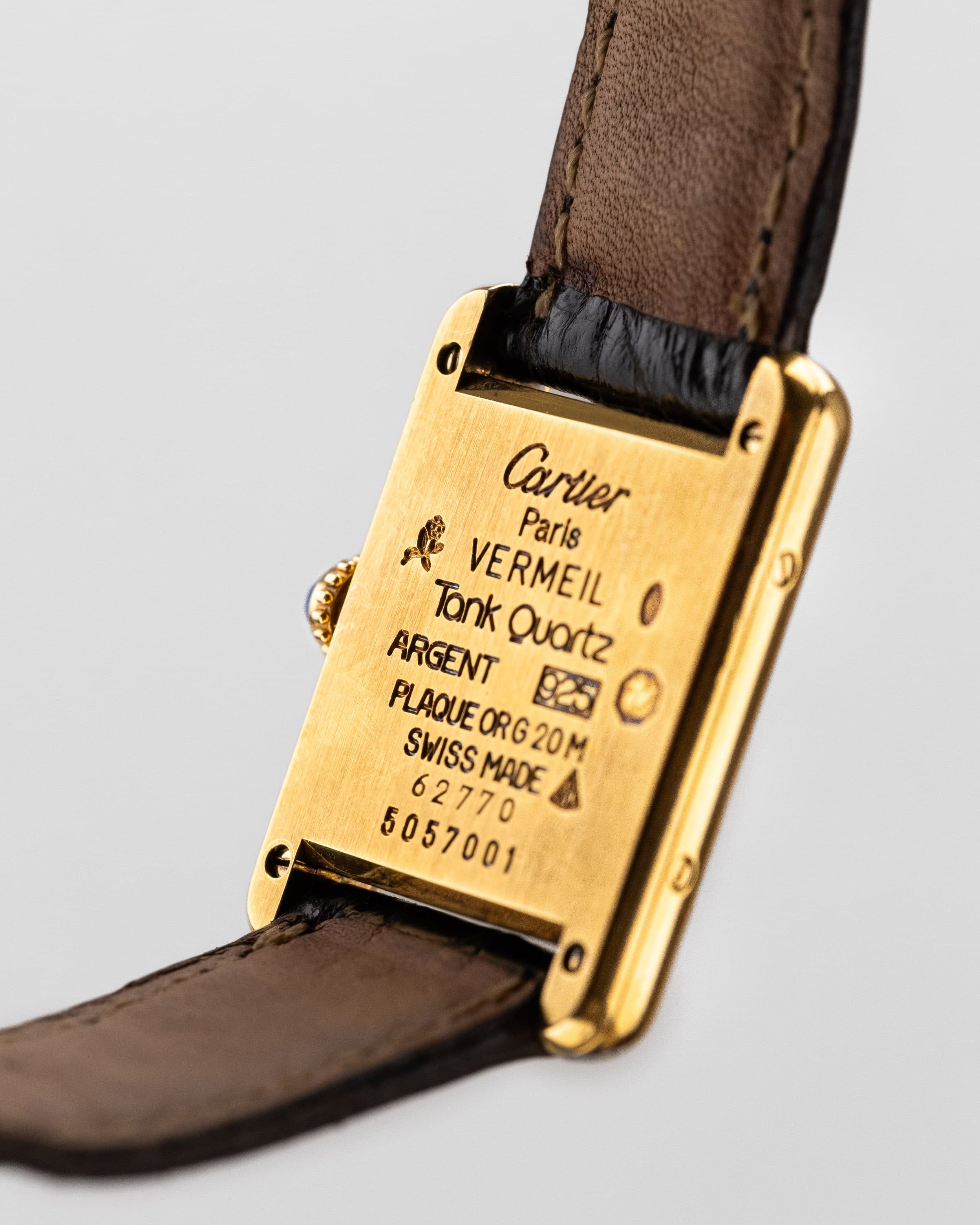 6SAN-ff Cartier Tank Must Quartz Lady « Black Gold Diamonds » - Back