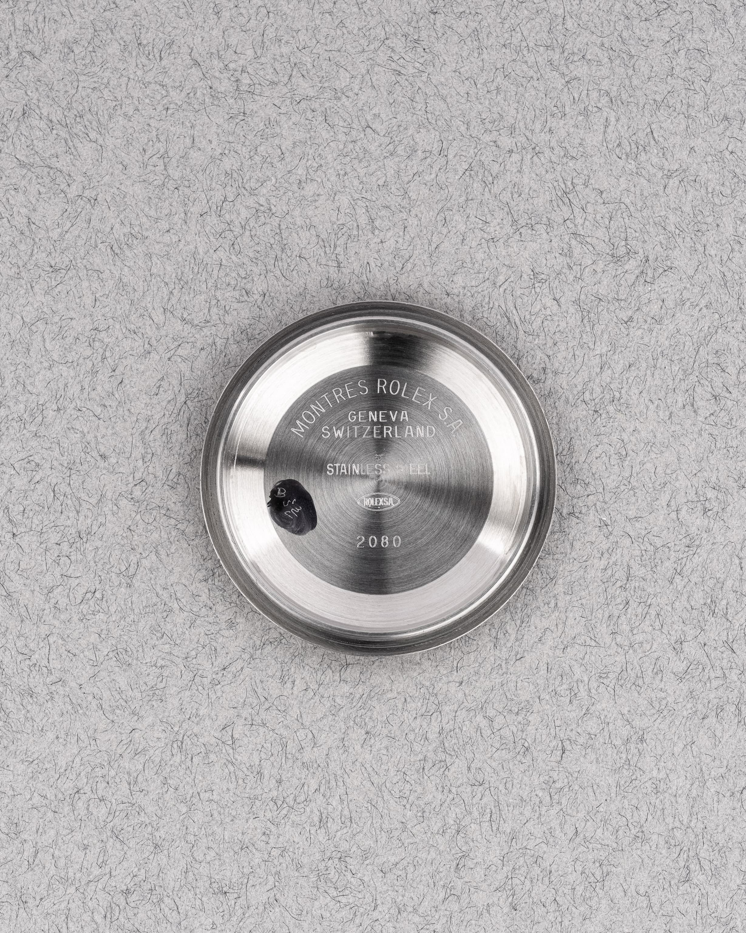 6SCR Rolex Datejust 16200 « Silver Roman » de 2001 avec sa garantie d'origine - Inside case back