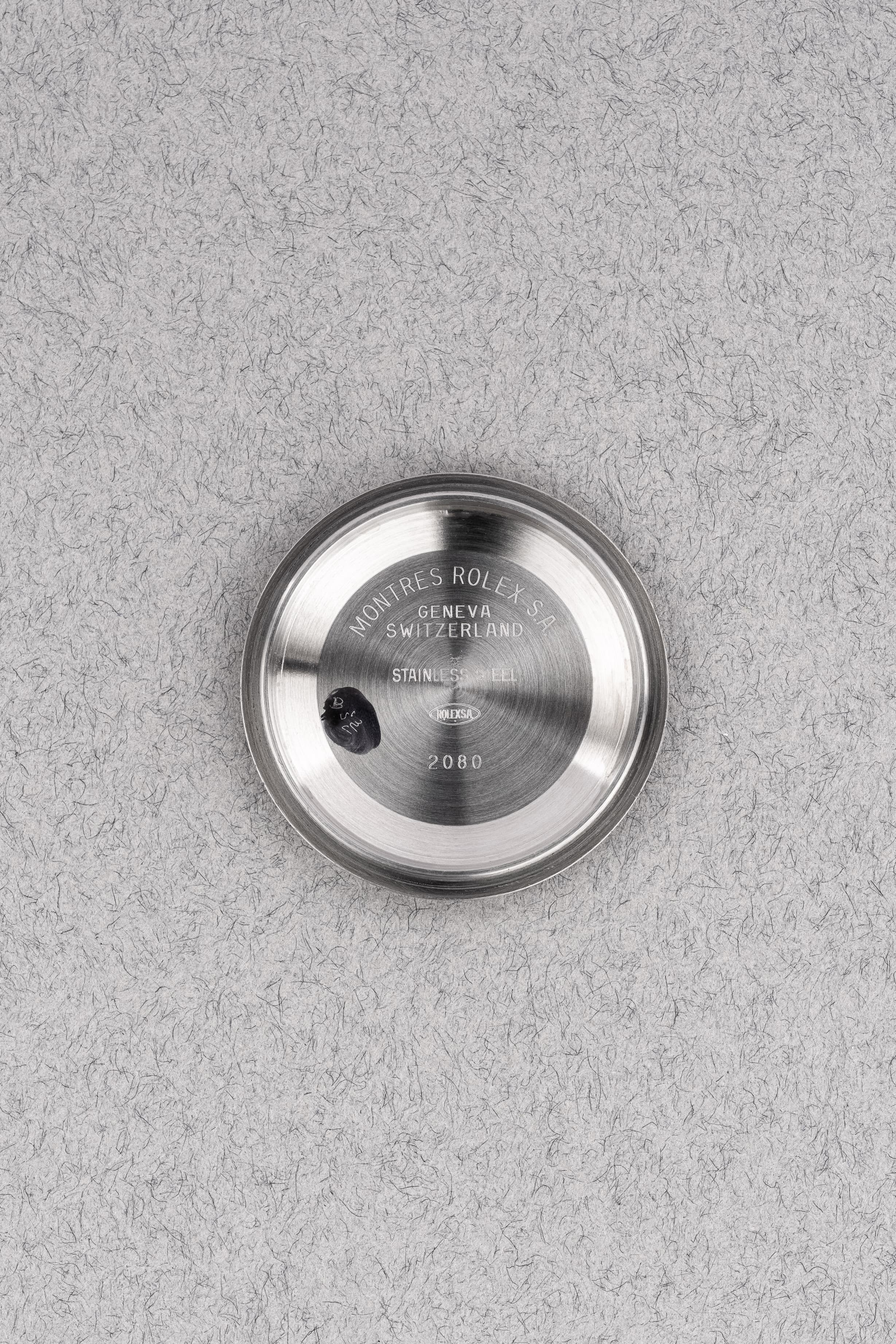 6SCR Rolex Datejust 16200 « Silver Roman » de 2001 avec sa garantie d'origine - Inside case back