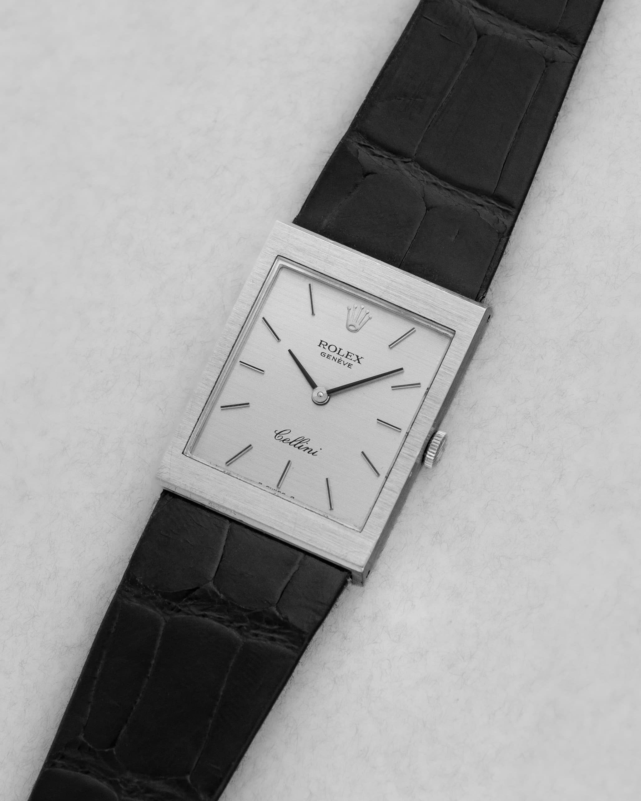 6ZEM-4t Rolex Cellini réf. 4014 en or blanc de 1976 – Jamais polie - Three Quarters