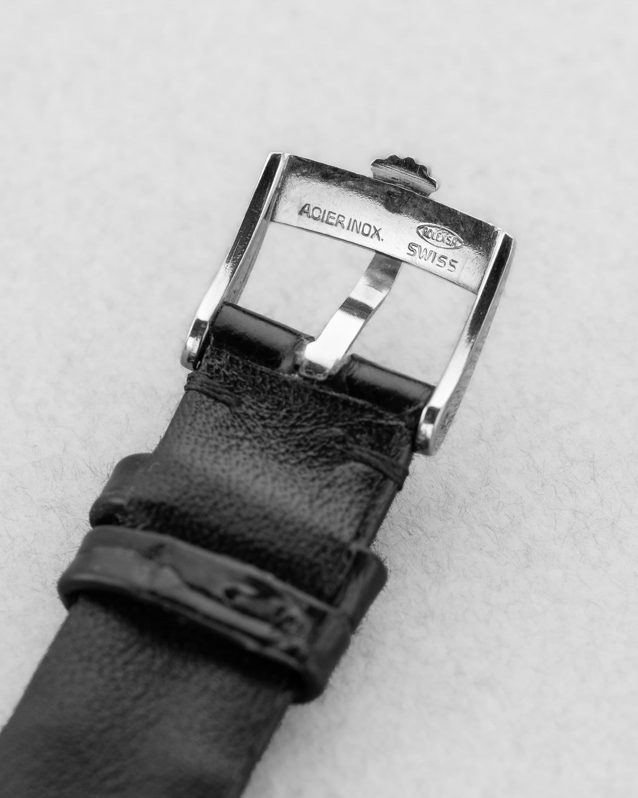 6ZEM-cg Rolex Cellini réf. 4014 en or blanc de 1976 – Jamais polie - Buckle Inside