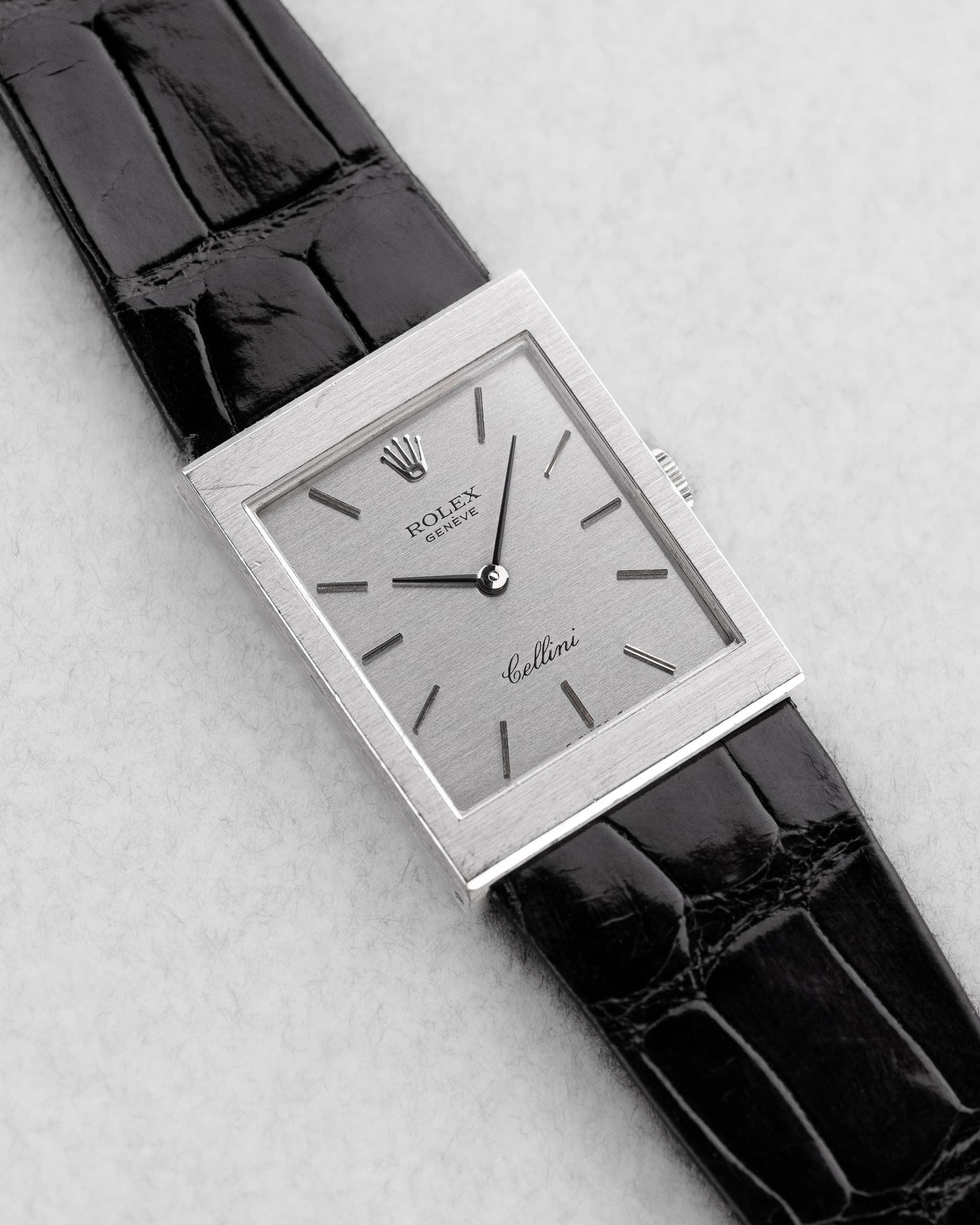 6ZEM-jF Rolex Cellini réf. 4014 en or blanc de 1976 – Jamais polie - Three Quarters