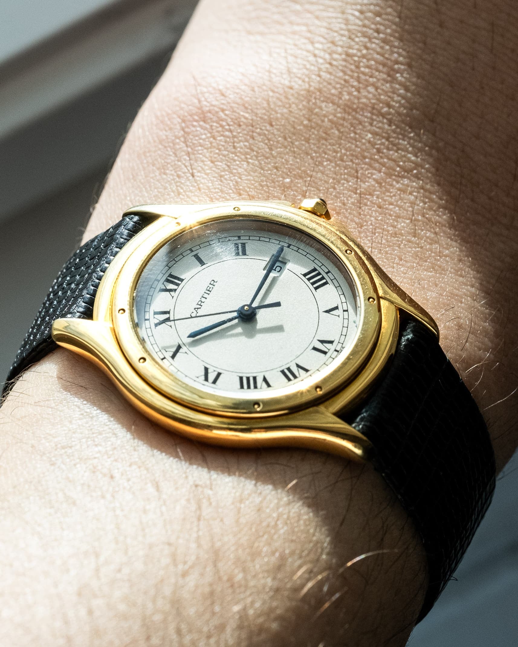 767Y Cartier Cougar 887904C en or jaune - Wristshot