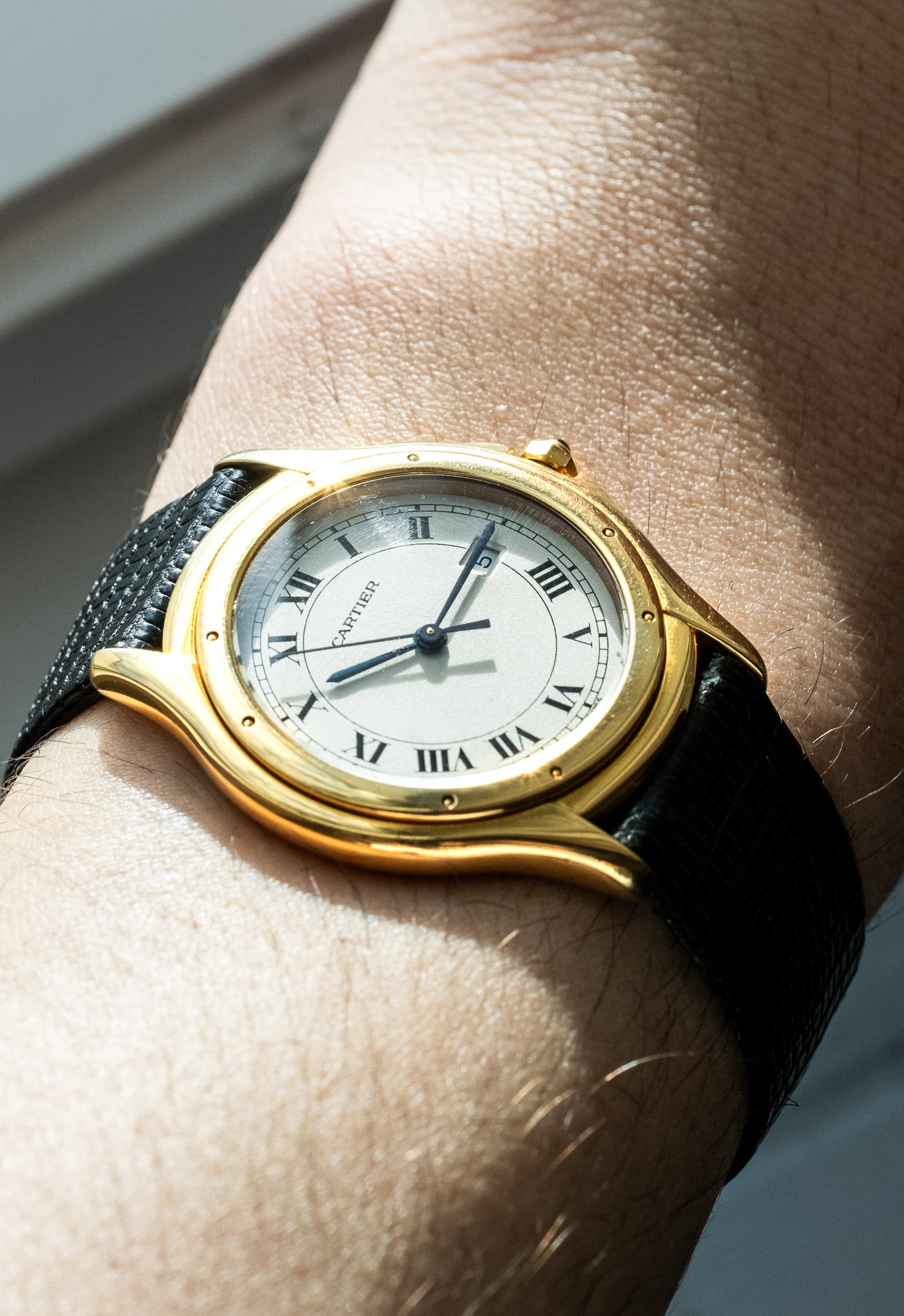 767Y Cartier Cougar 887904C en or jaune - Wristshot