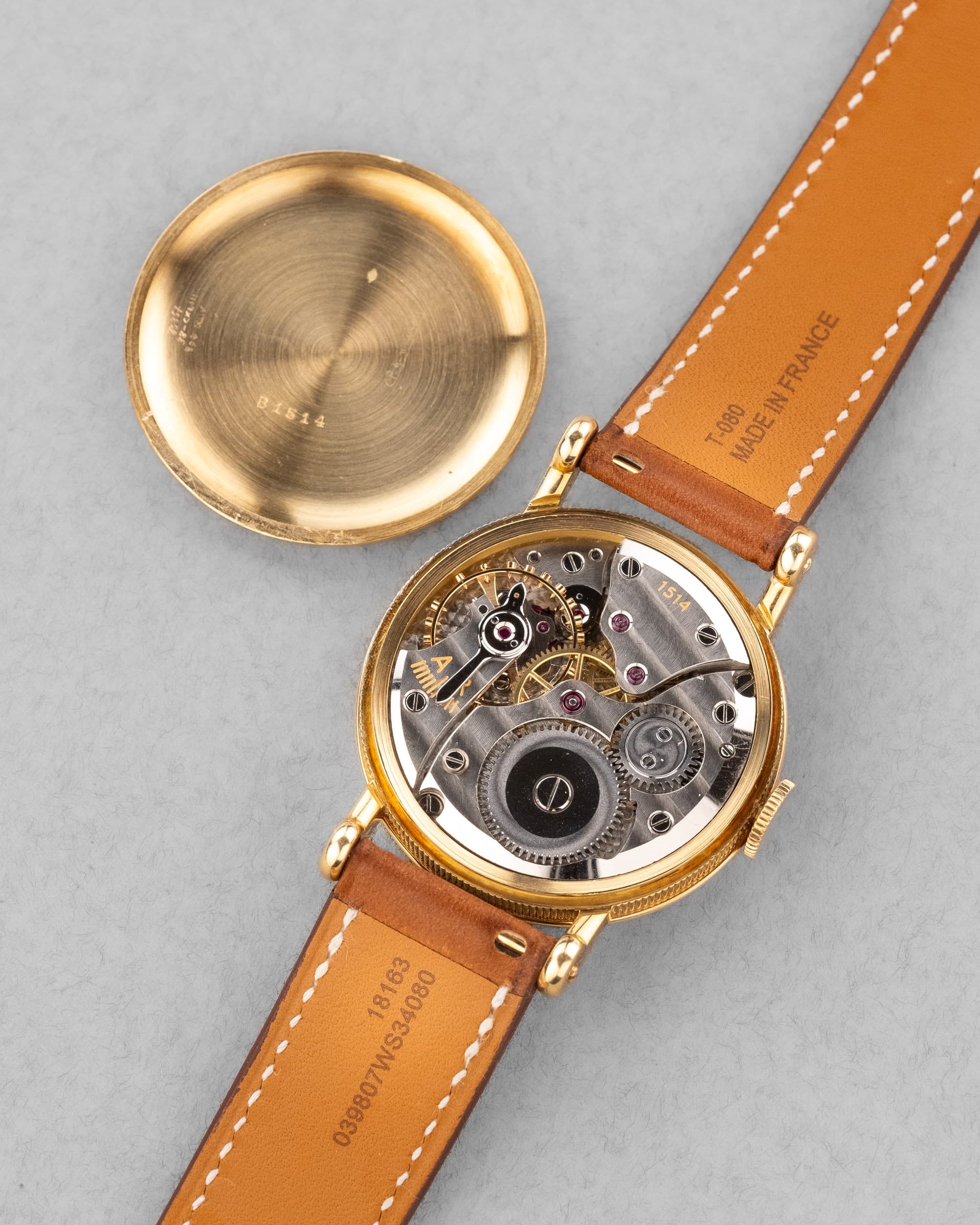 8TCB Extraordinaire Breguet « Empire » en or jaune, vendue en 1957 - Movement