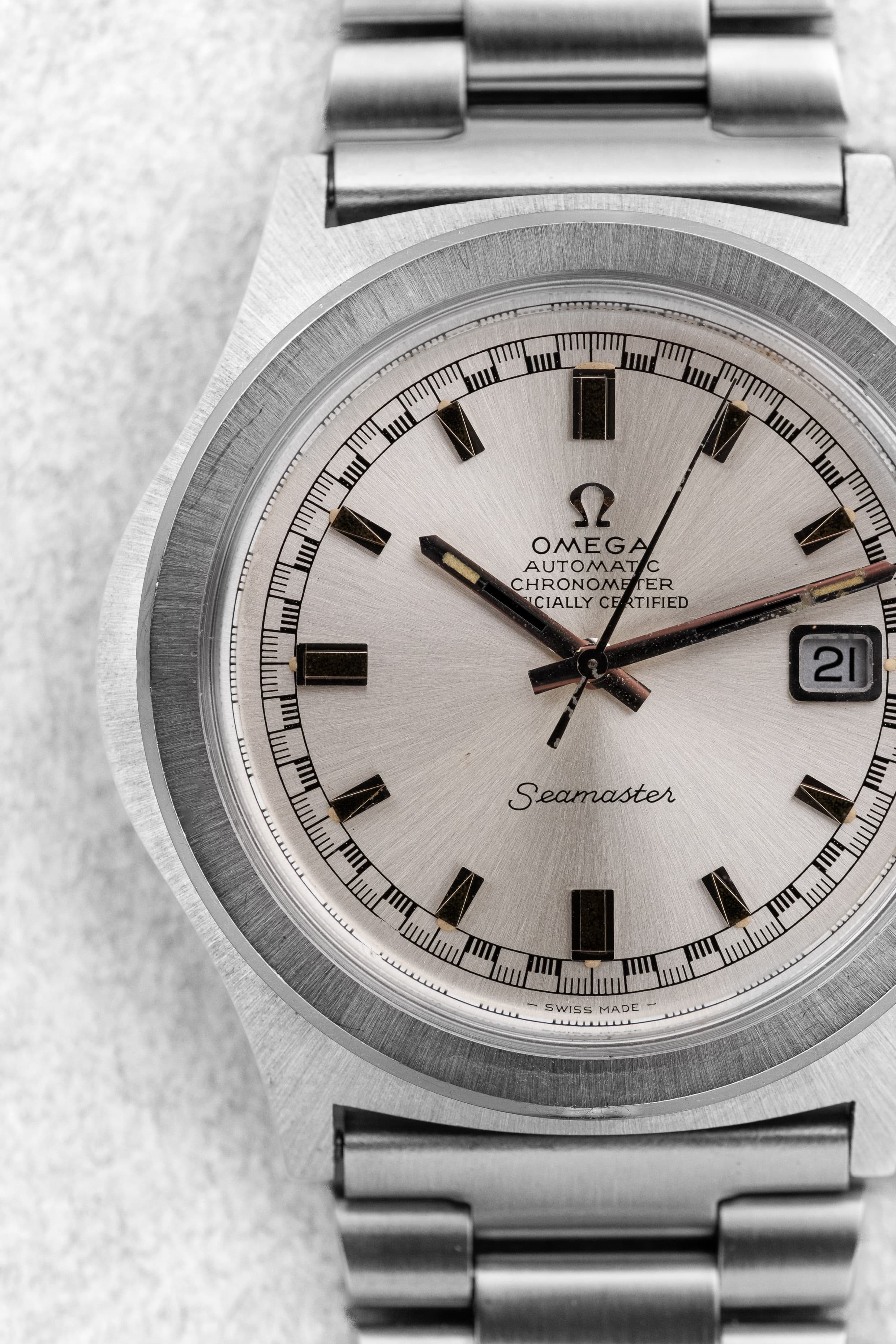 RZY8 Rare Omega Seamaster réf. 168.050 « Jumbo » Chronomètre de 1970 – Parfait état - Dial