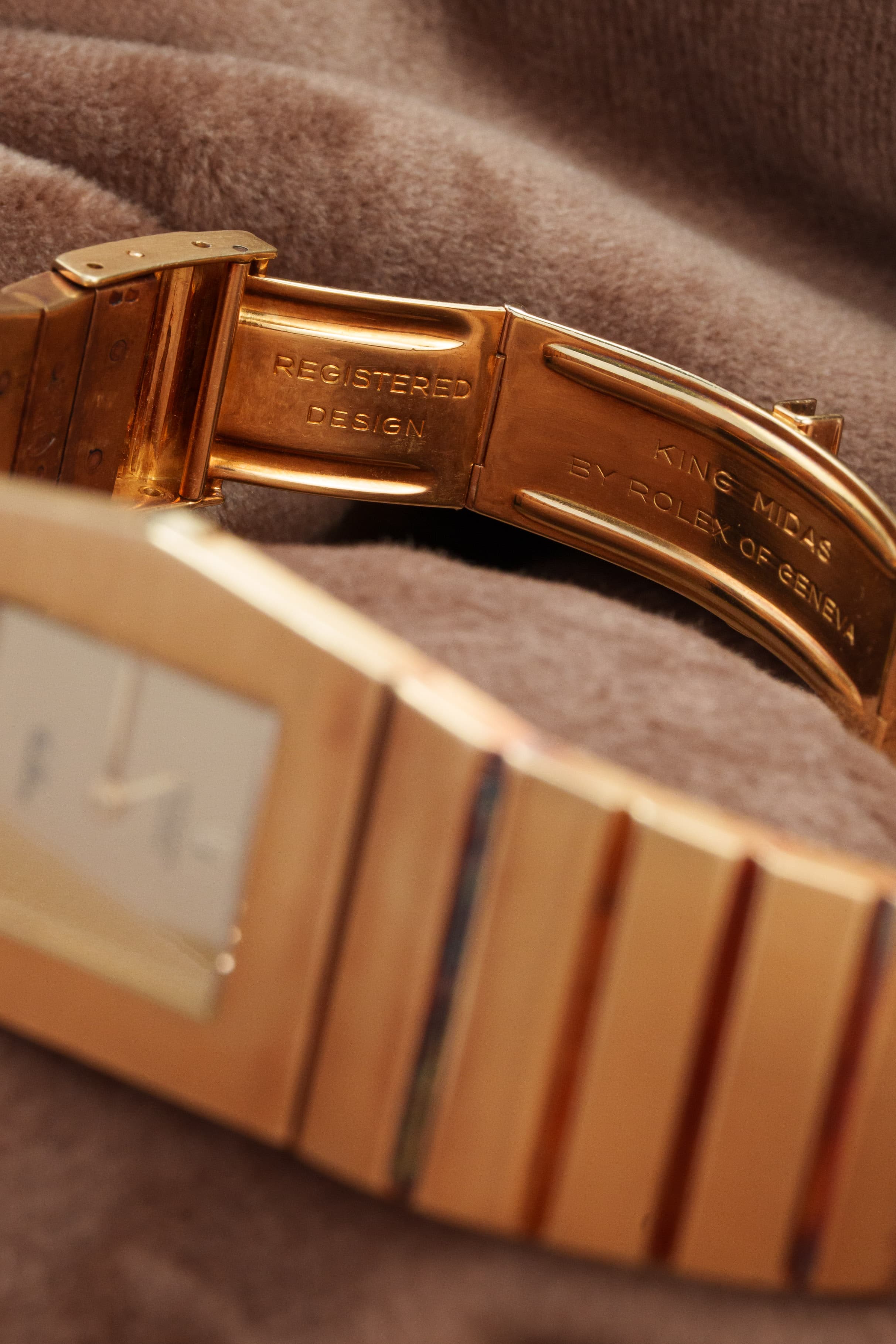 9F79 卓越したRolex King Midas/Cellini イエローゴールド製、ref. 9630、1963年 – 初代MIDAS - バックル内側