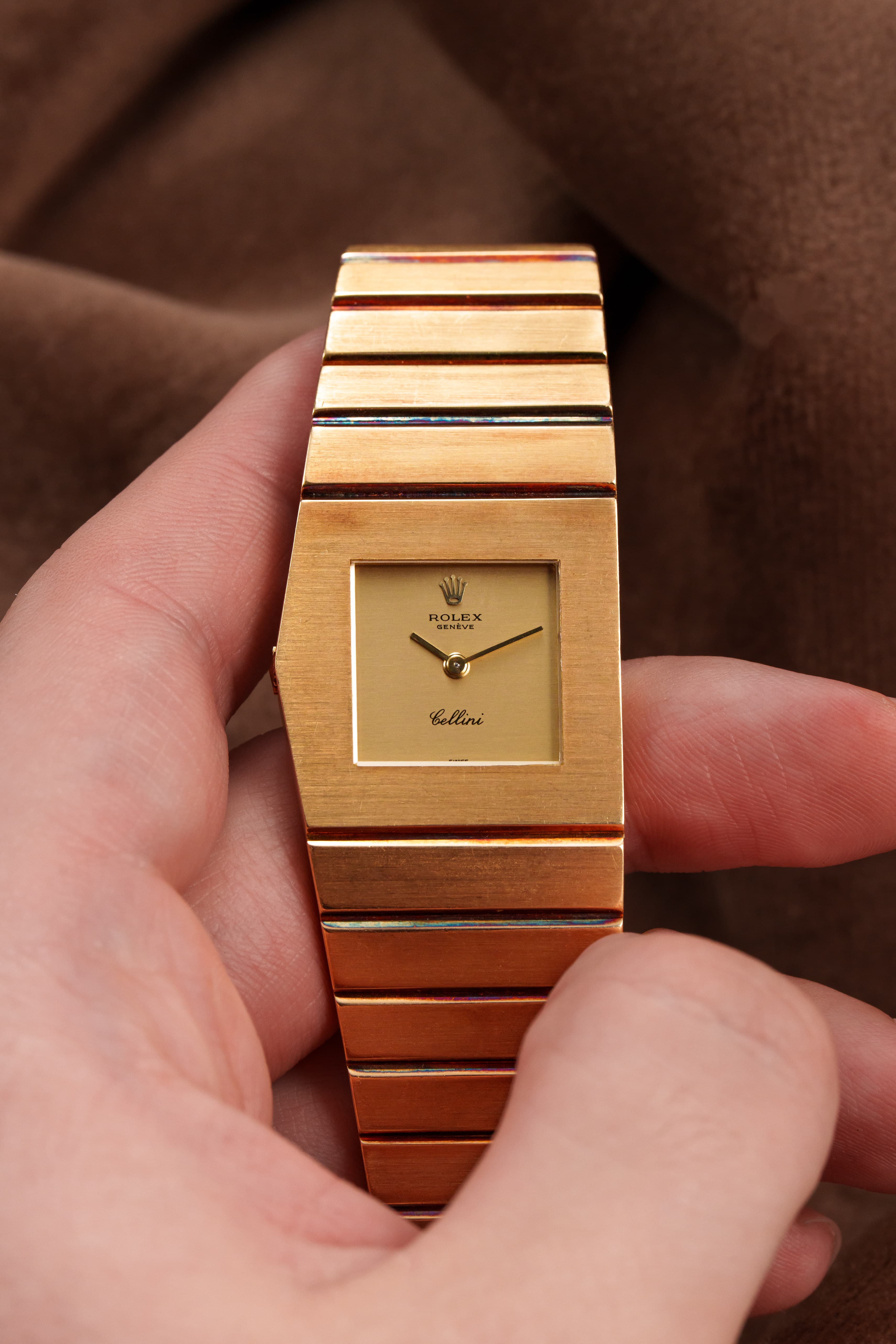 9F79 卓越したRolex King Midas/Cellini イエローゴールド製、ref. 9630、1963年 – 初代MIDAS - 正面