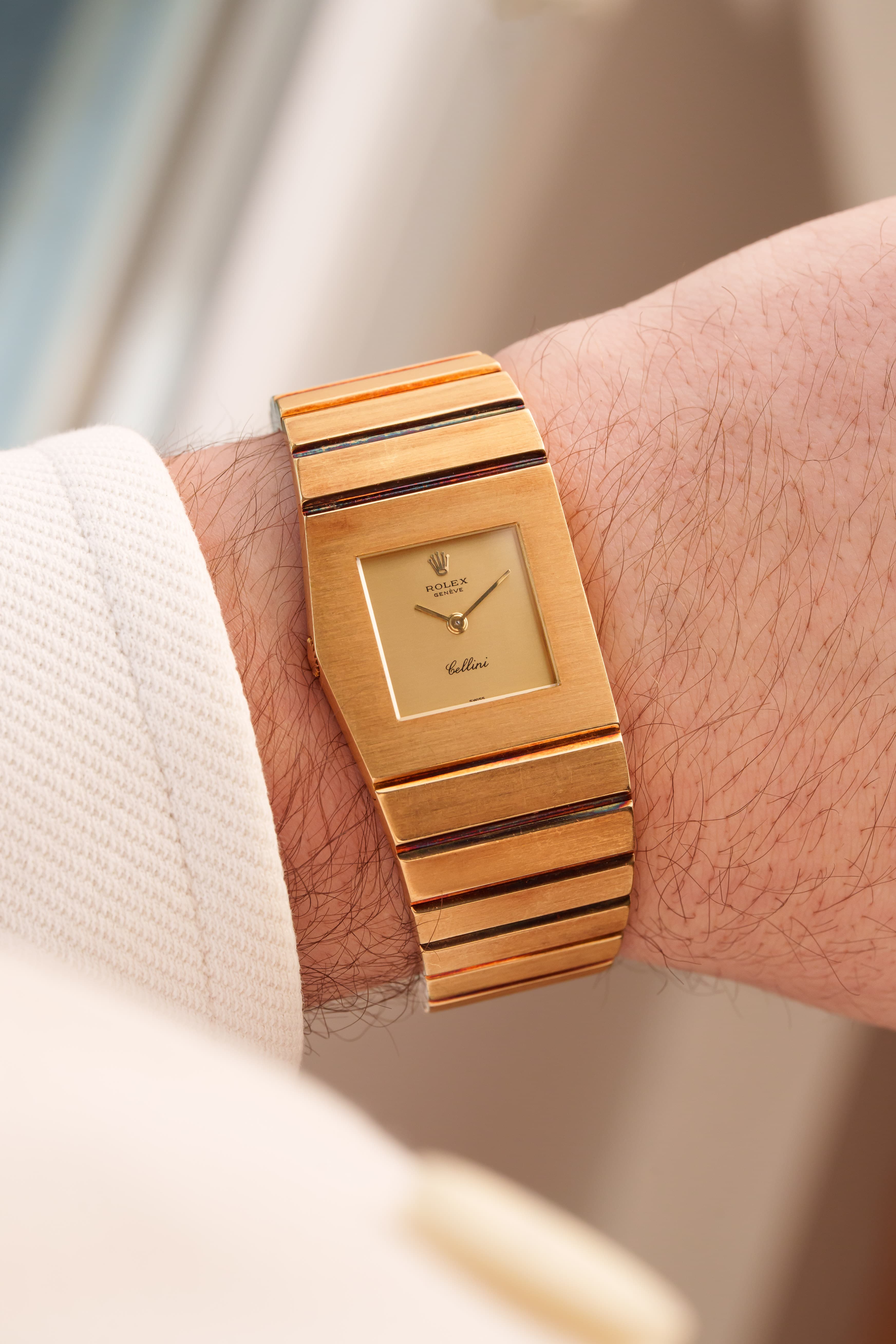 9F79 卓越したRolex King Midas/Cellini イエローゴールド製、ref. 9630、1963年 – 初代MIDAS - リストショット