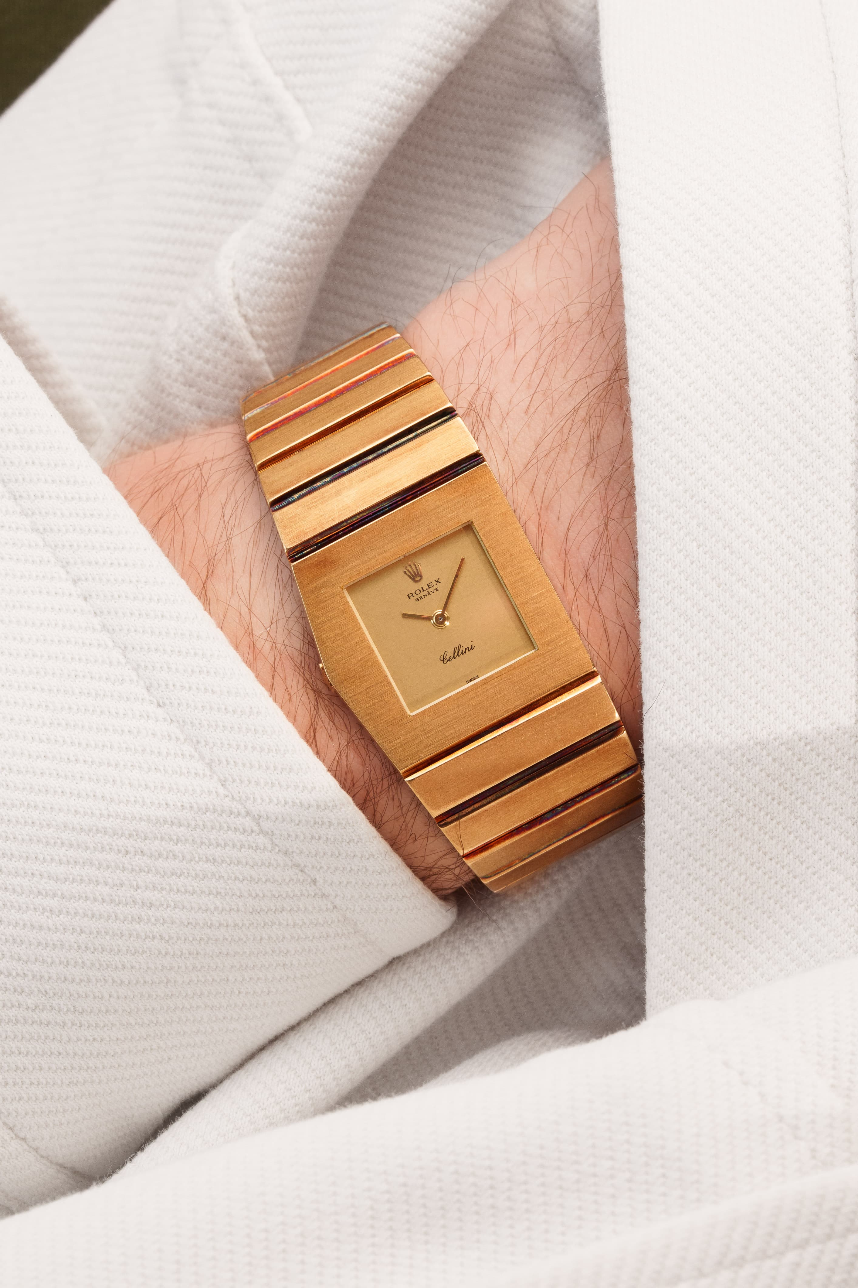 9F79 卓越したRolex King Midas/Cellini イエローゴールド製、ref. 9630、1963年 – 初代MIDAS - リストショット