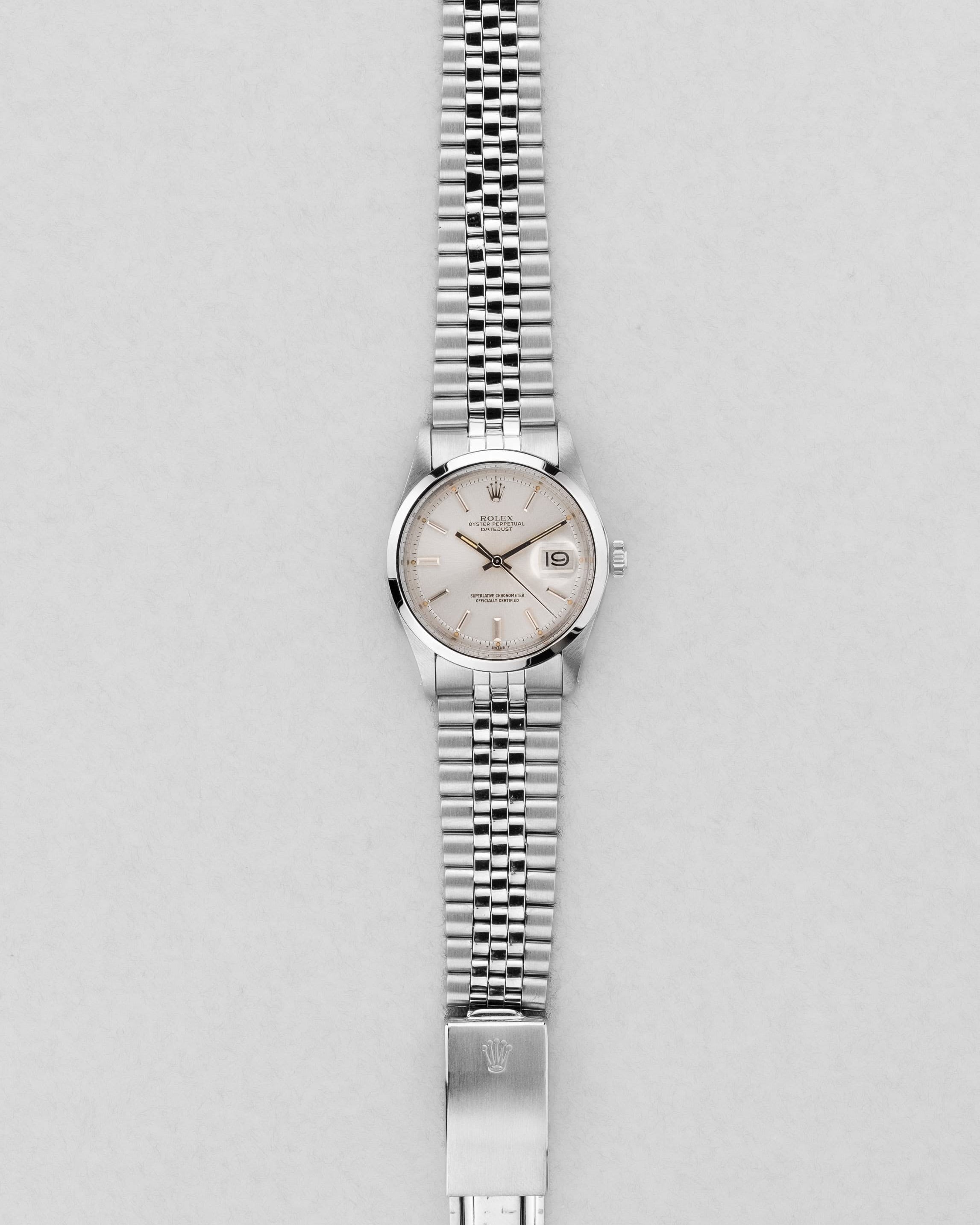 ADZN Rolex Datejust Ref. 1600 in Stahl von 1975 – „Silver“-Zifferblatt - Übersicht