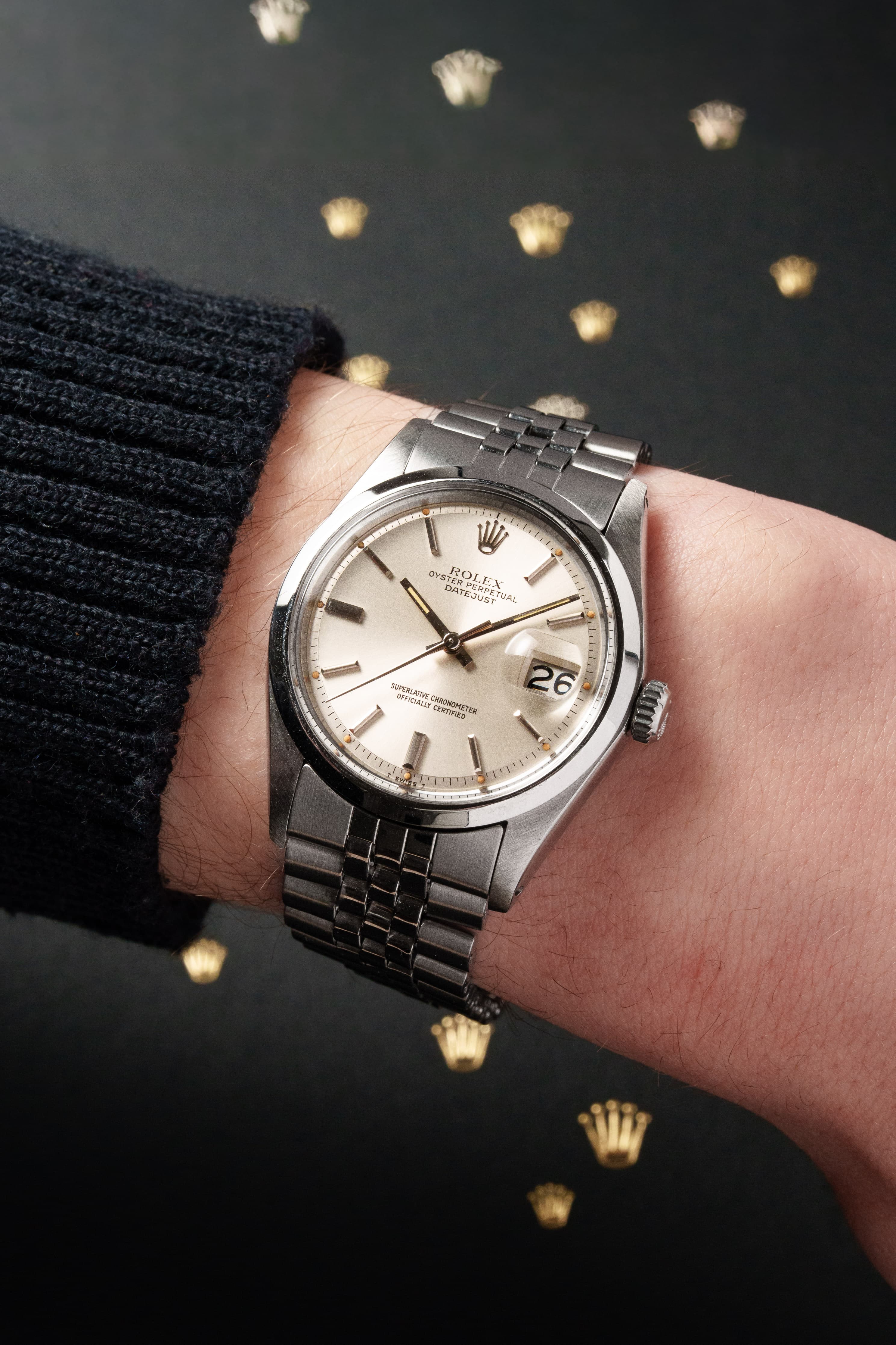 ADZN Rolex Datejust réf. 1600 en acier de 1975 – Cadran « Silver » - Wristshot