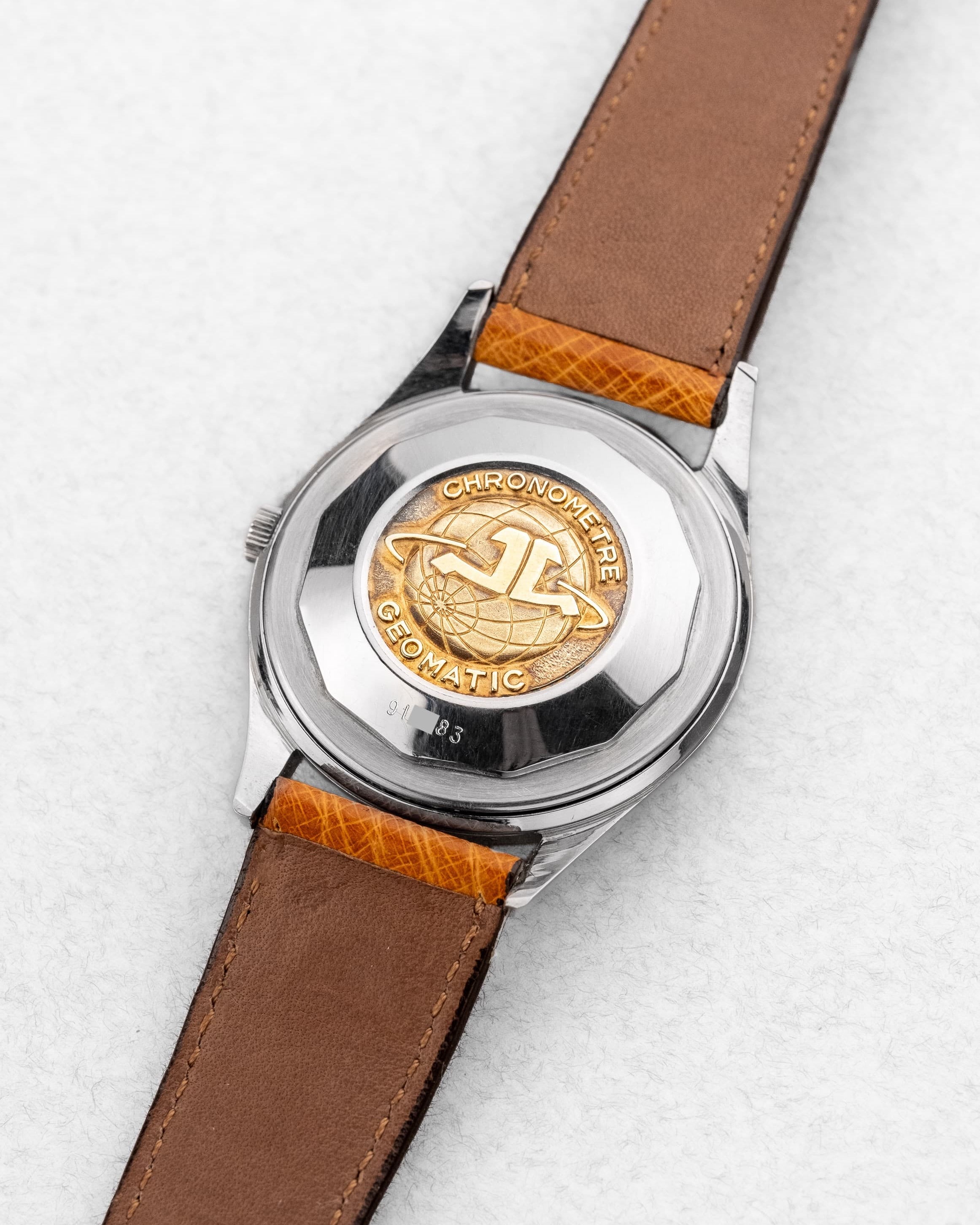 AY2Y-LB Exceptionnelle Jaeger-LeCoultre Chronomètre Geomatic E399 en acier, circa 1962 – Jamais polie - Back