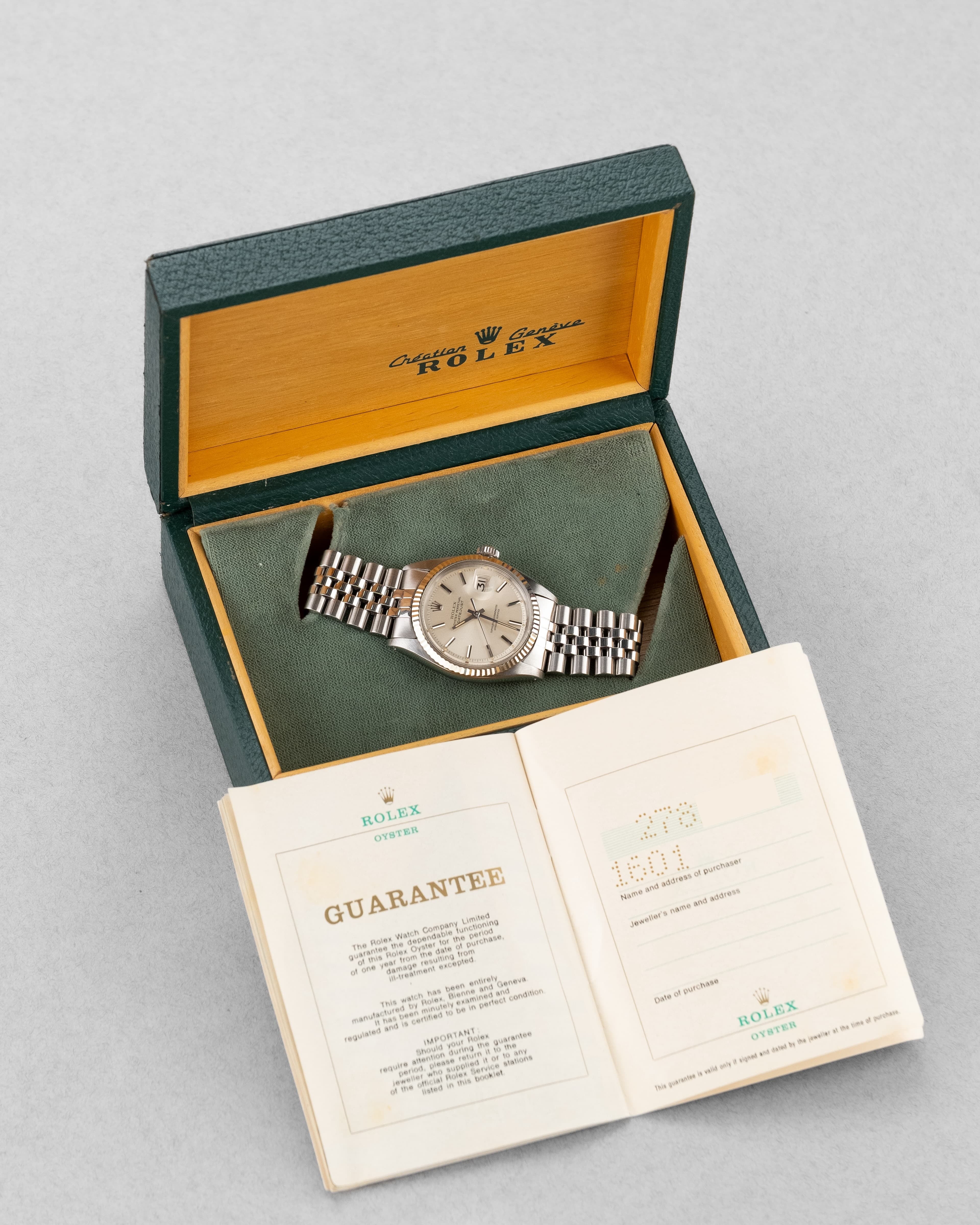 B8SG Rolex Datejust 1601 de 1971 – Superbe et Full Set - Set