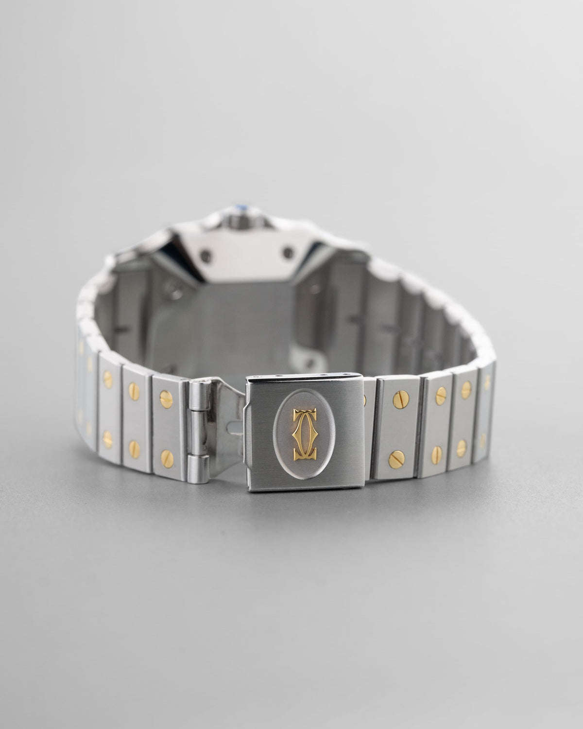 BQTA Cartier Santos Carrée GM Ref. 2961 in Steel and Yellow Gold, circa 1980 - Bracelet Front