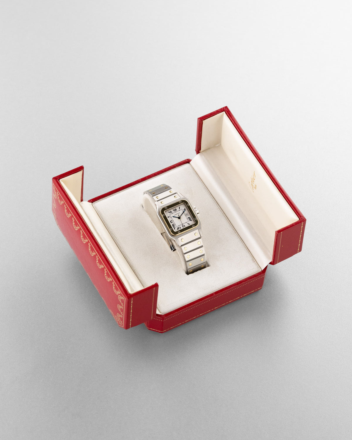 BQTA Cartier Santos Carrée GM Ref. 2961 in Steel and Yellow Gold, circa 1980 - Overview