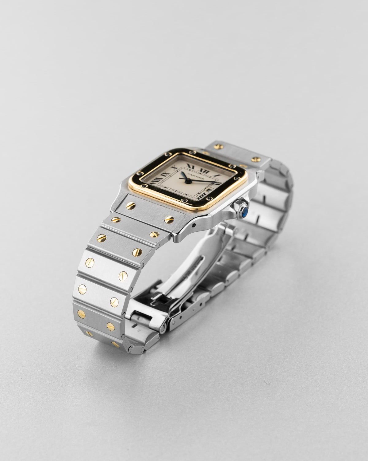 BQTA Cartier Santos Carrée GM Ref. 2961 in Steel and Yellow Gold, circa 1980 - Overview