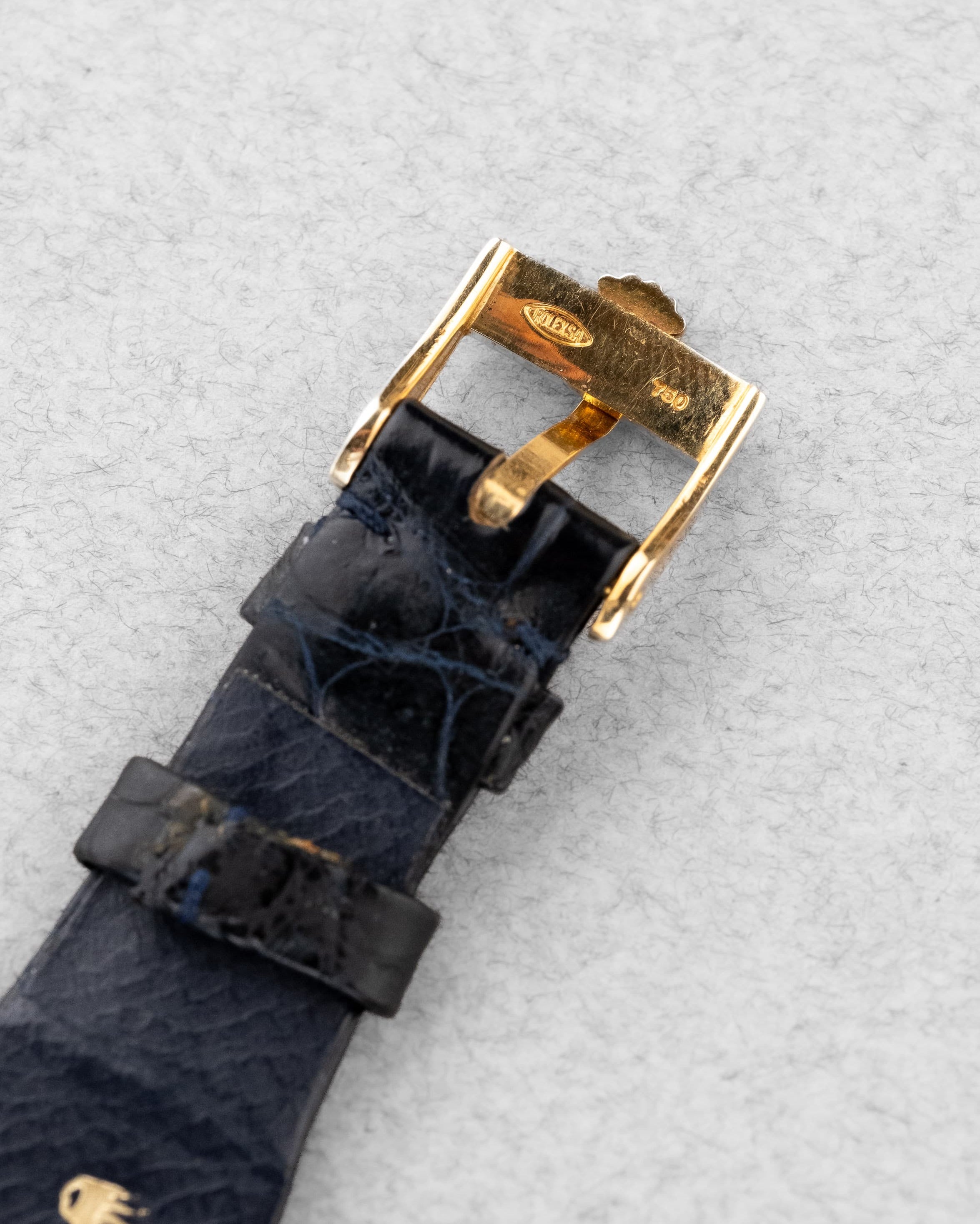 BSPW Superbe et Rare Rolex Cellini/Midas réf. 5072 en or jaune et cadran bleu de 1981 – 100% d'origine - Buckle Inside