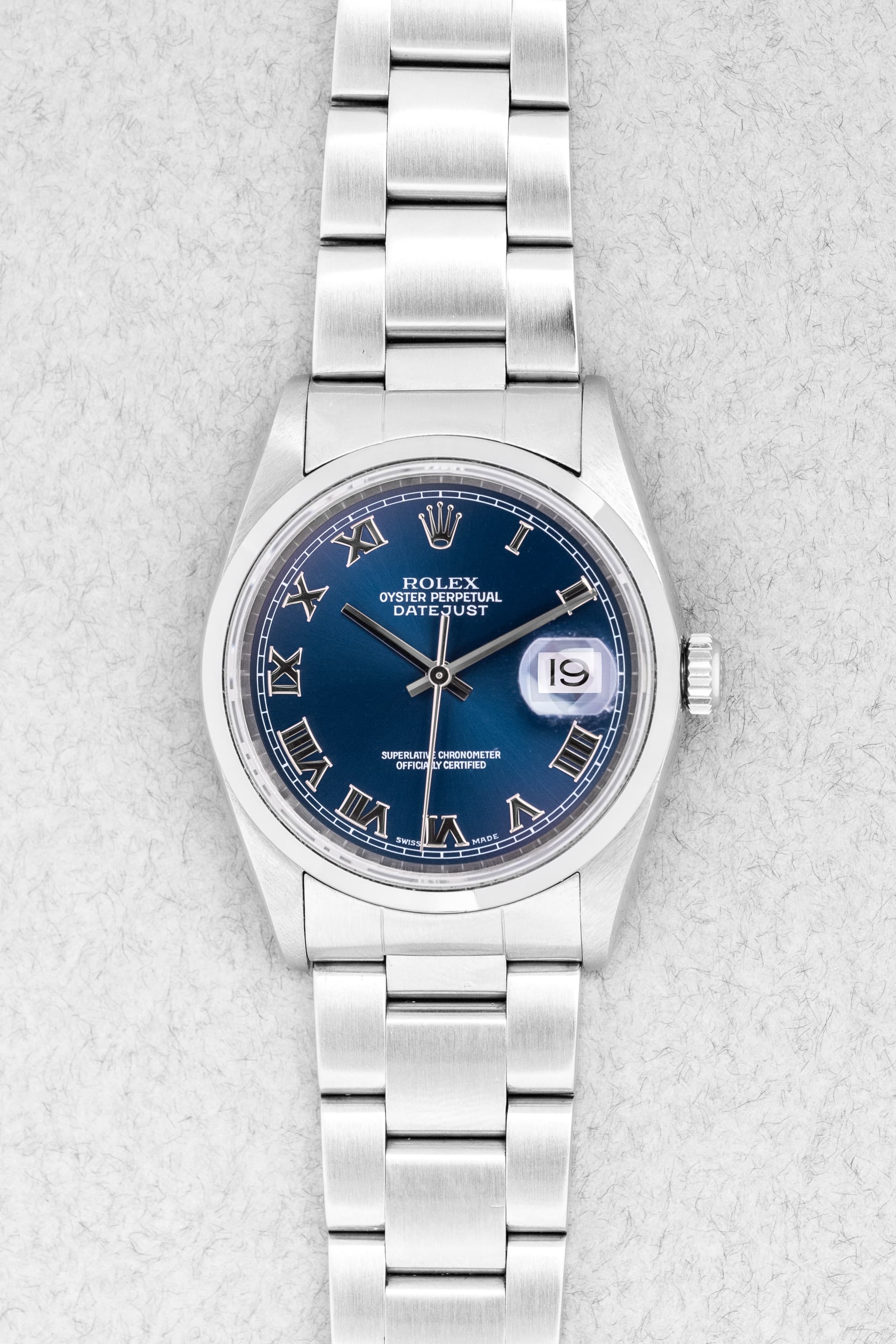 BZFY Rolex Datejust 16200 Bleue de 2002 – Full Set - Front