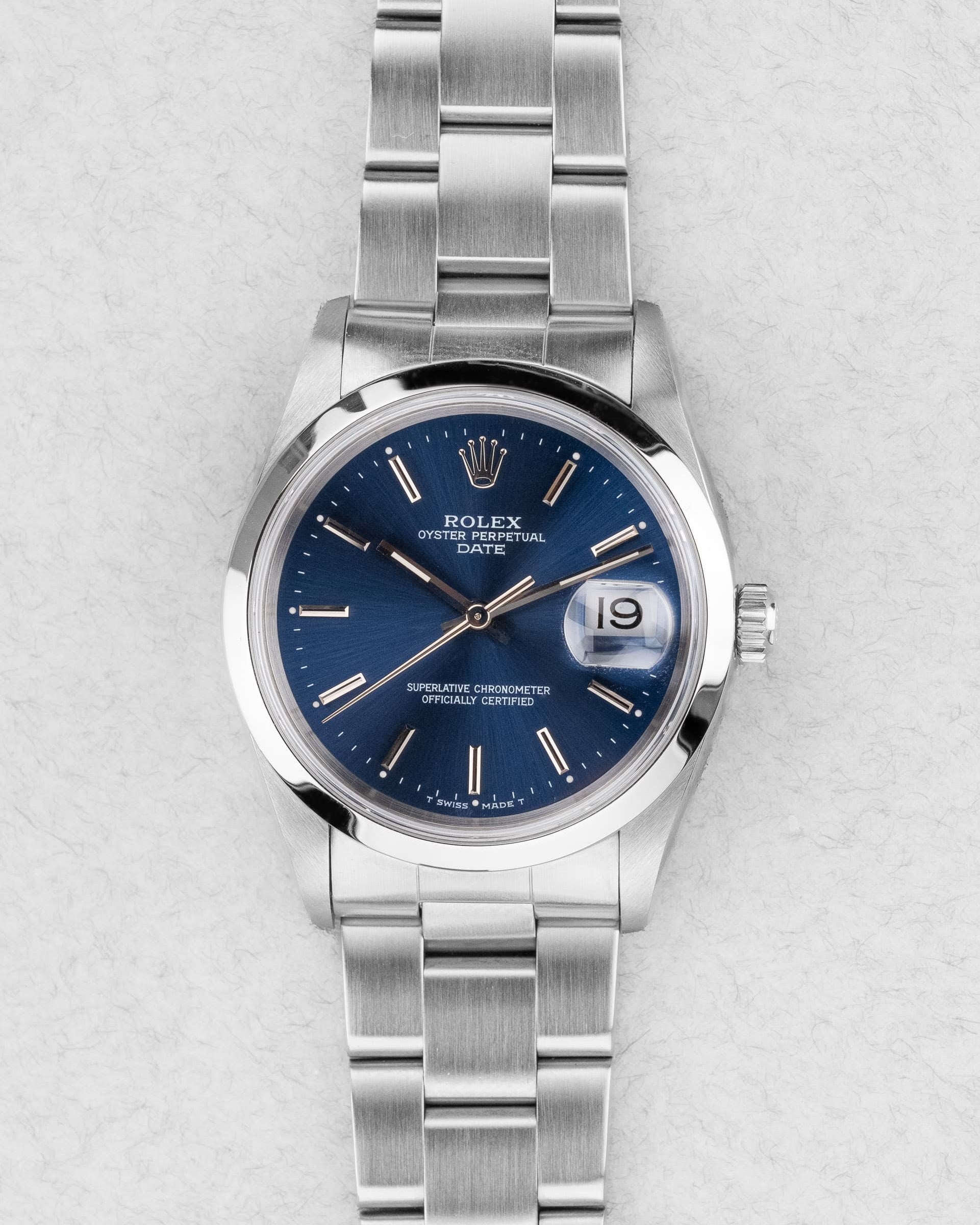 CYNX-hO Rolex Oyster Perpetual Date 15200 de 1995-1996 – Cadran bleu - Front