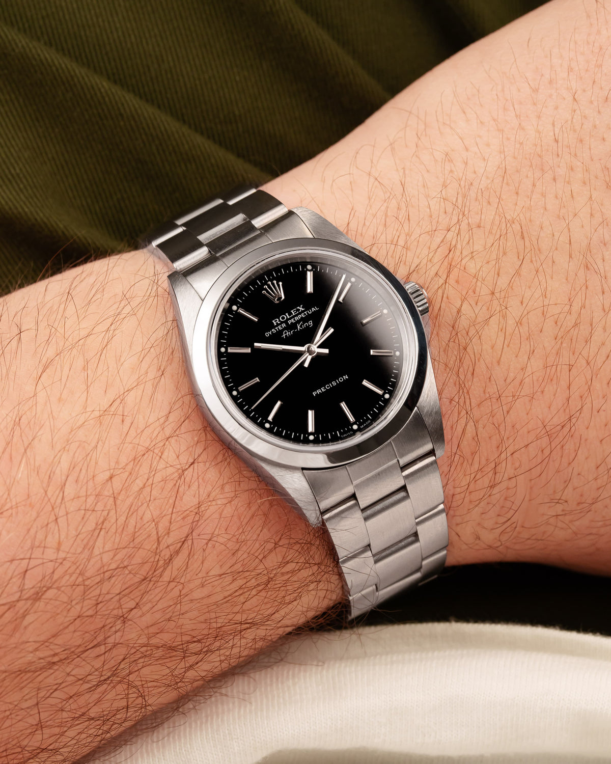 CYXZ Rolex Air-King réf. 14000M de 2005 – Cadran noir - Wristshot