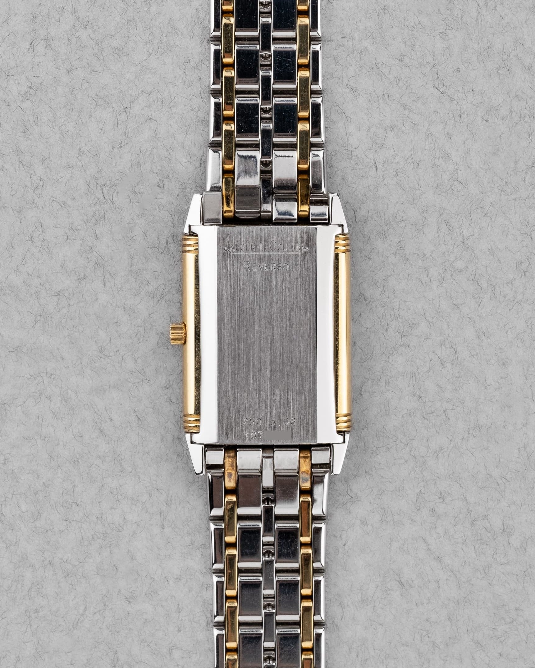 D3B5 Jaeger-LeCoultre Reverso en acier et or jaune, réf. 250.5.08, avec bracelet d'origine - Back