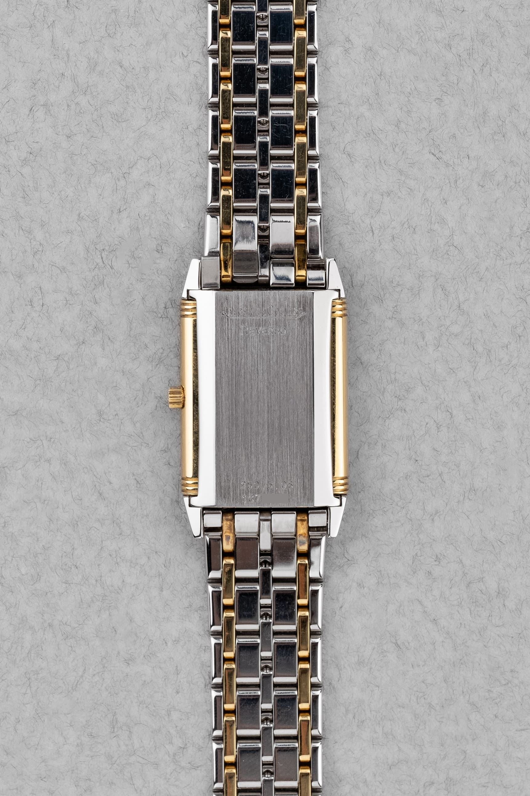 D3B5 Jaeger-LeCoultre Reverso en acier et or jaune, réf. 250.5.08, avec bracelet d'origine - Back