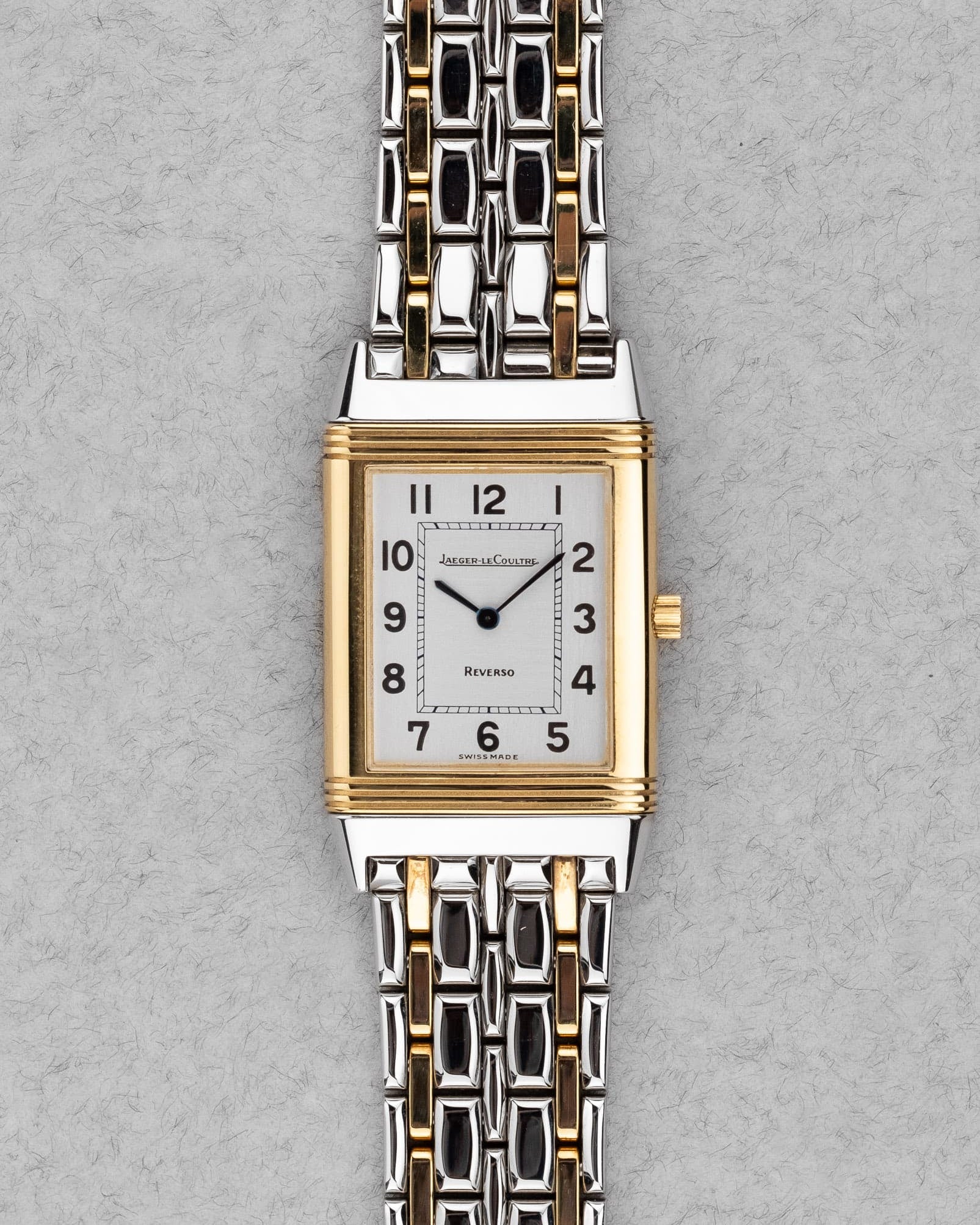 D3B5 Jaeger-LeCoultre Reverso en acier et or jaune, réf. 250.5.08, avec bracelet d'origine - Front