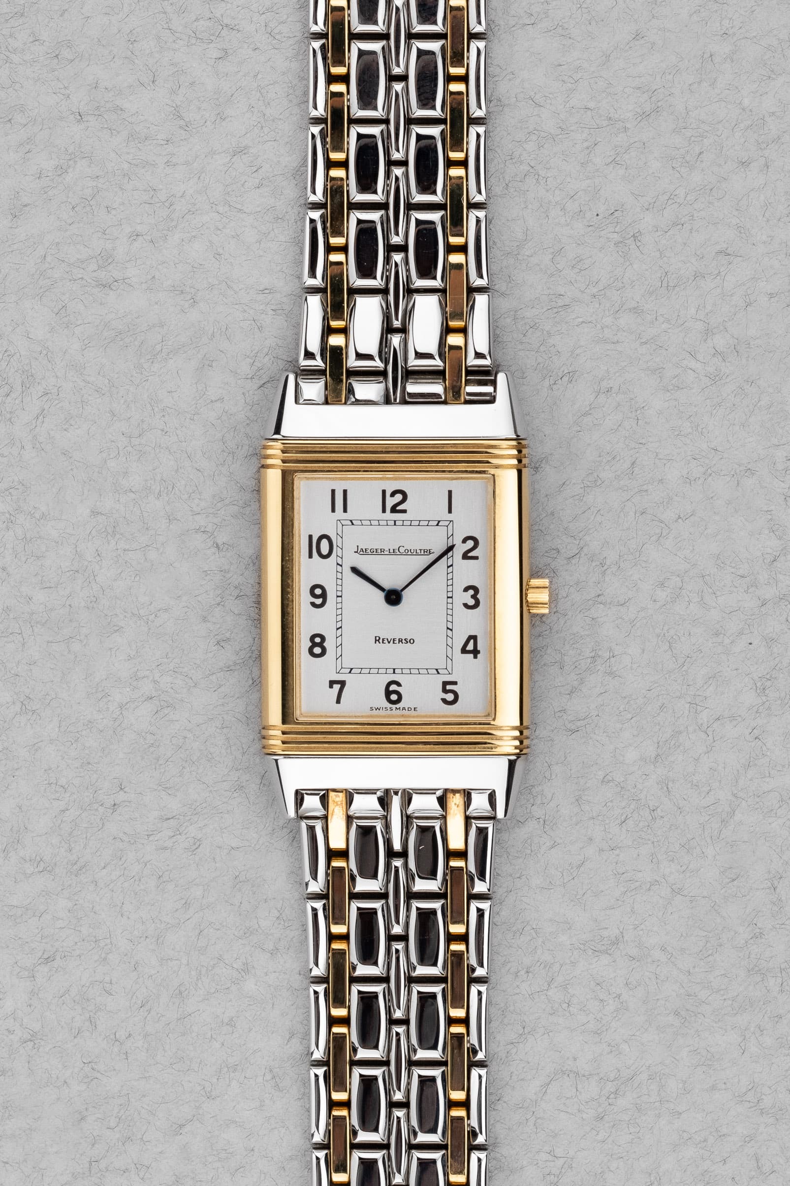 D3B5 Jaeger-LeCoultre Reverso en acier et or jaune, réf. 250.5.08, avec bracelet d'origine - Front