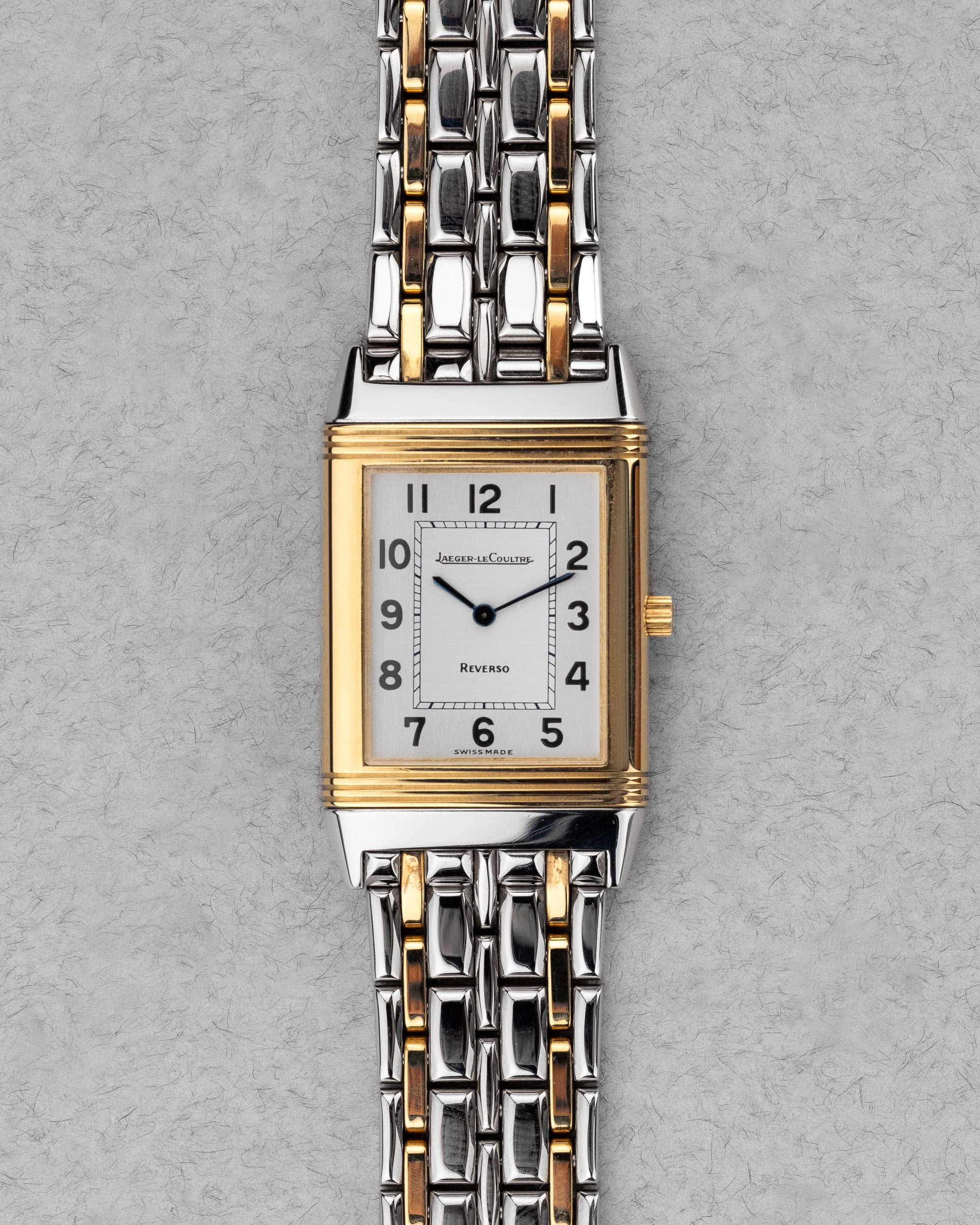 D3B5 Jaeger-LeCoultre Reverso en acier et or jaune, réf. 250.5.08, avec bracelet d'origine - Front