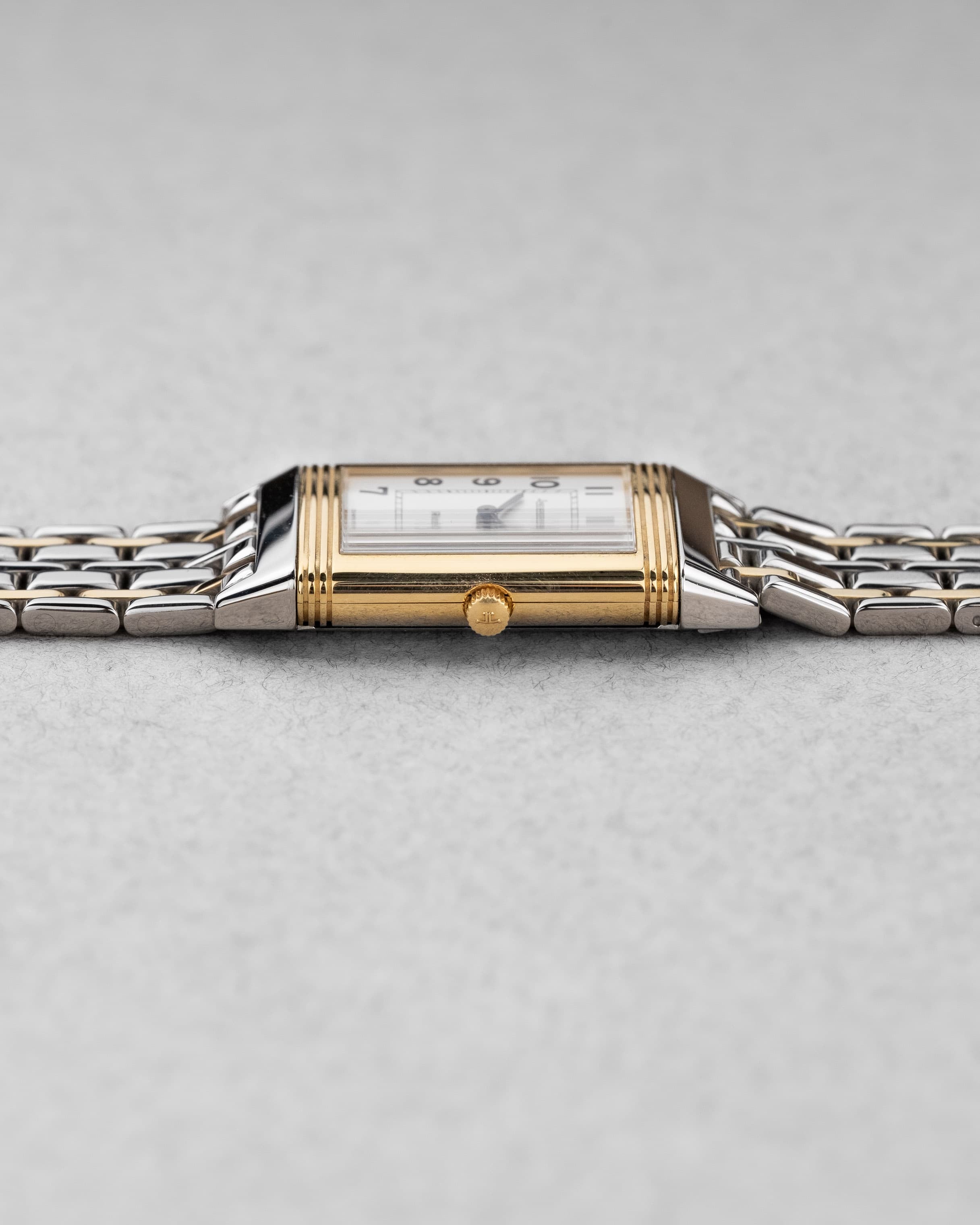 D3B5 Jaeger-LeCoultre Reverso en acier et or jaune, réf. 250.5.08, avec bracelet d'origine - Right side