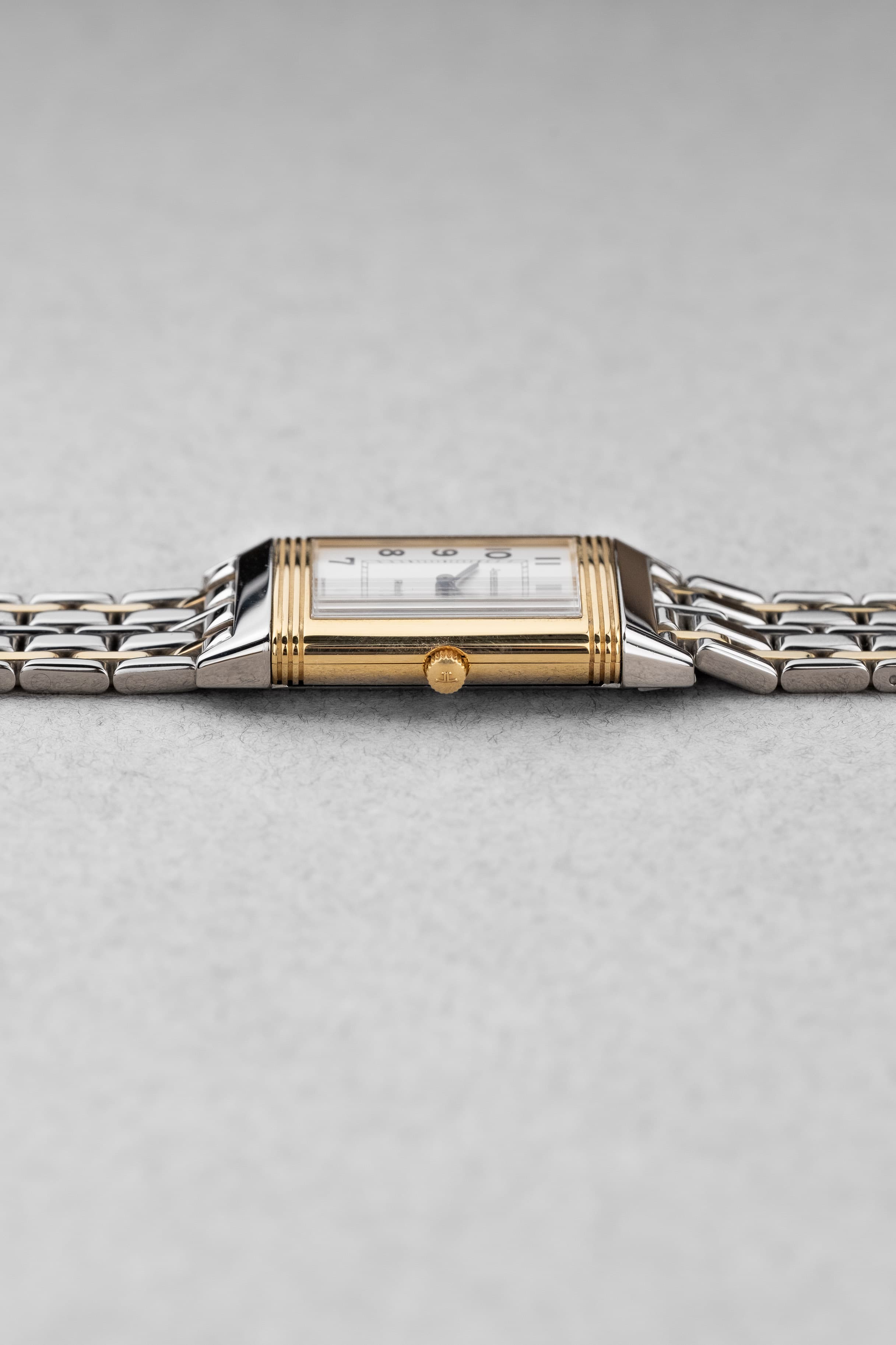 D3B5 Jaeger-LeCoultre Reverso en acier et or jaune, réf. 250.5.08, avec bracelet d'origine - Right side