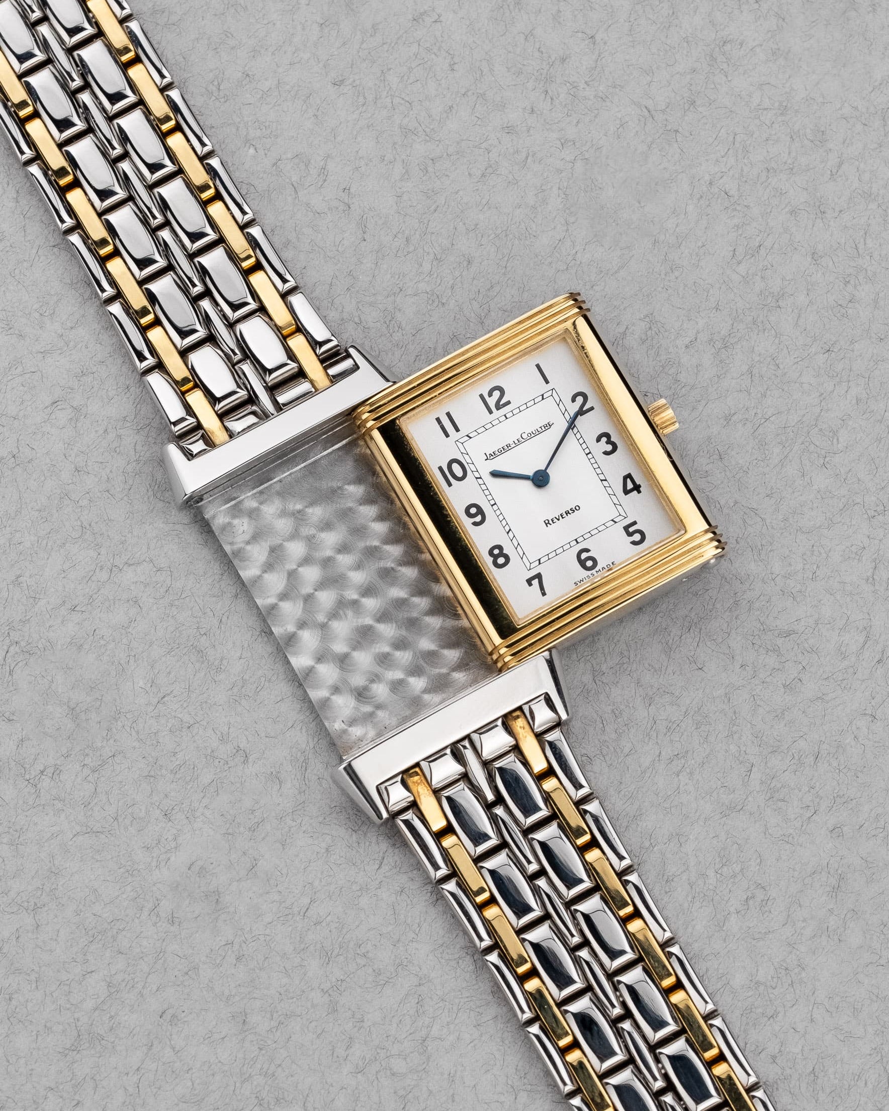 D3B5 Jaeger-LeCoultre Reverso en acier et or jaune, réf. 250.5.08, avec bracelet d'origine - Three Quarters