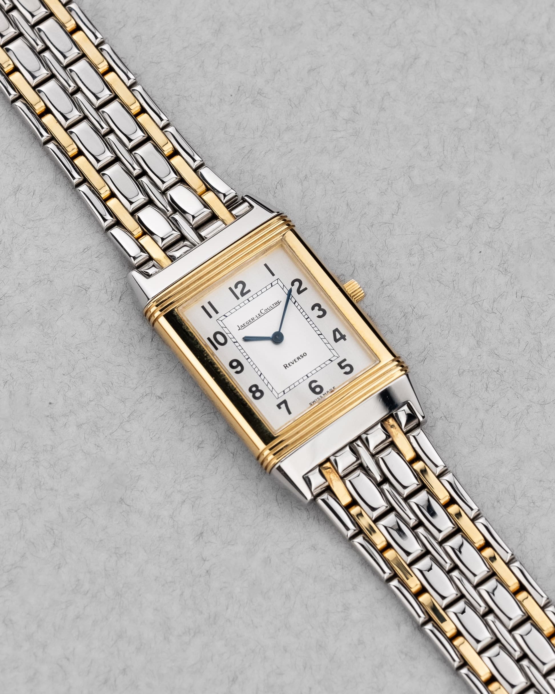 D3B5 Jaeger-LeCoultre Reverso en acier et or jaune, réf. 250.5.08, avec bracelet d'origine - Three Quarters