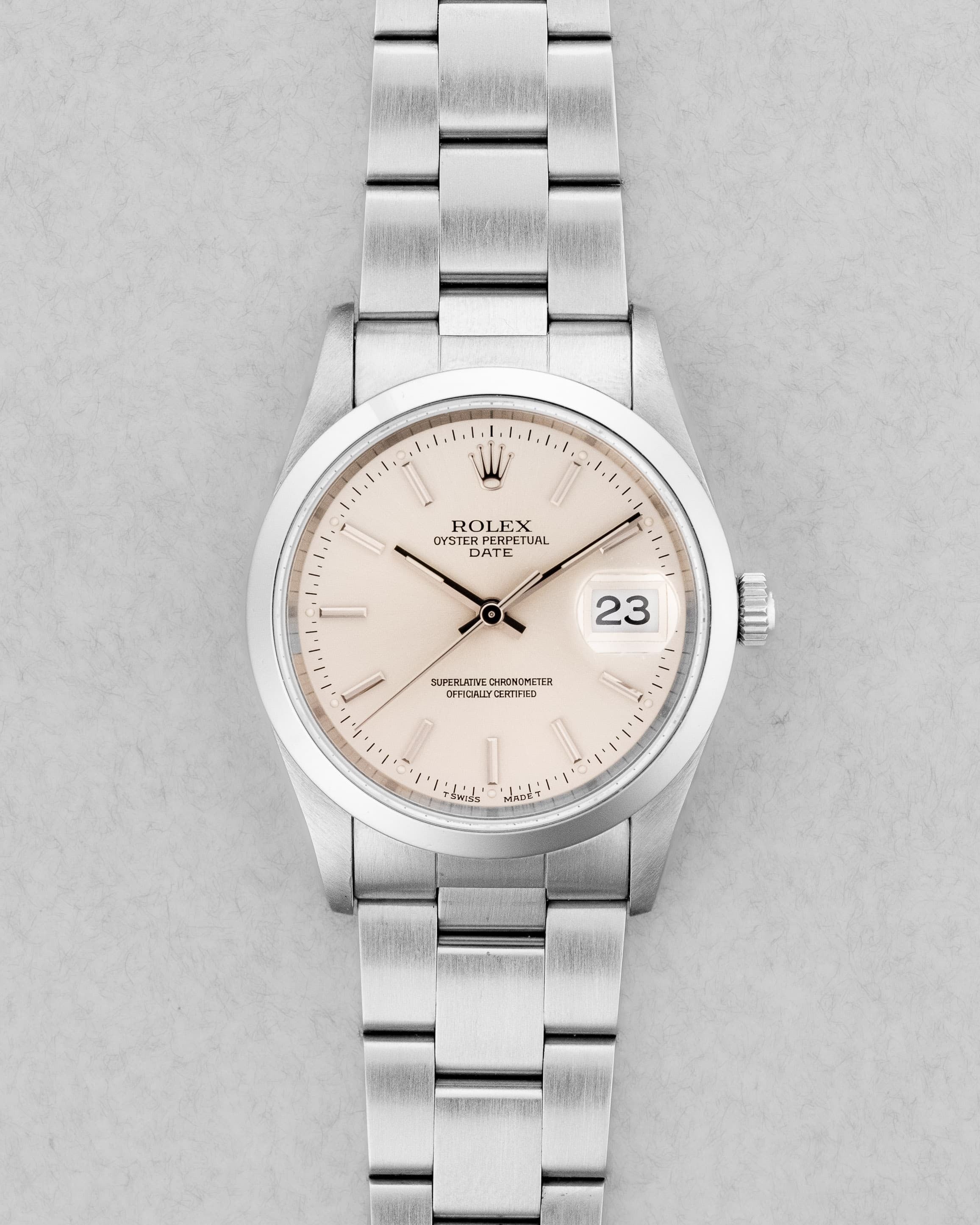 D5XS Rolex Oyster Perpetual Date réf. 15200 de 2000 – Cadran « Silver » - Front