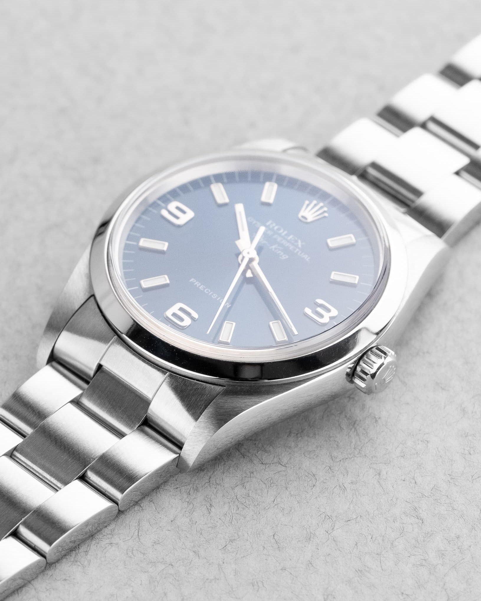 DC5U Rolex Air-King 14000 de 1999 – Cadran bleu « Explorer 3-6-9 » - Feature