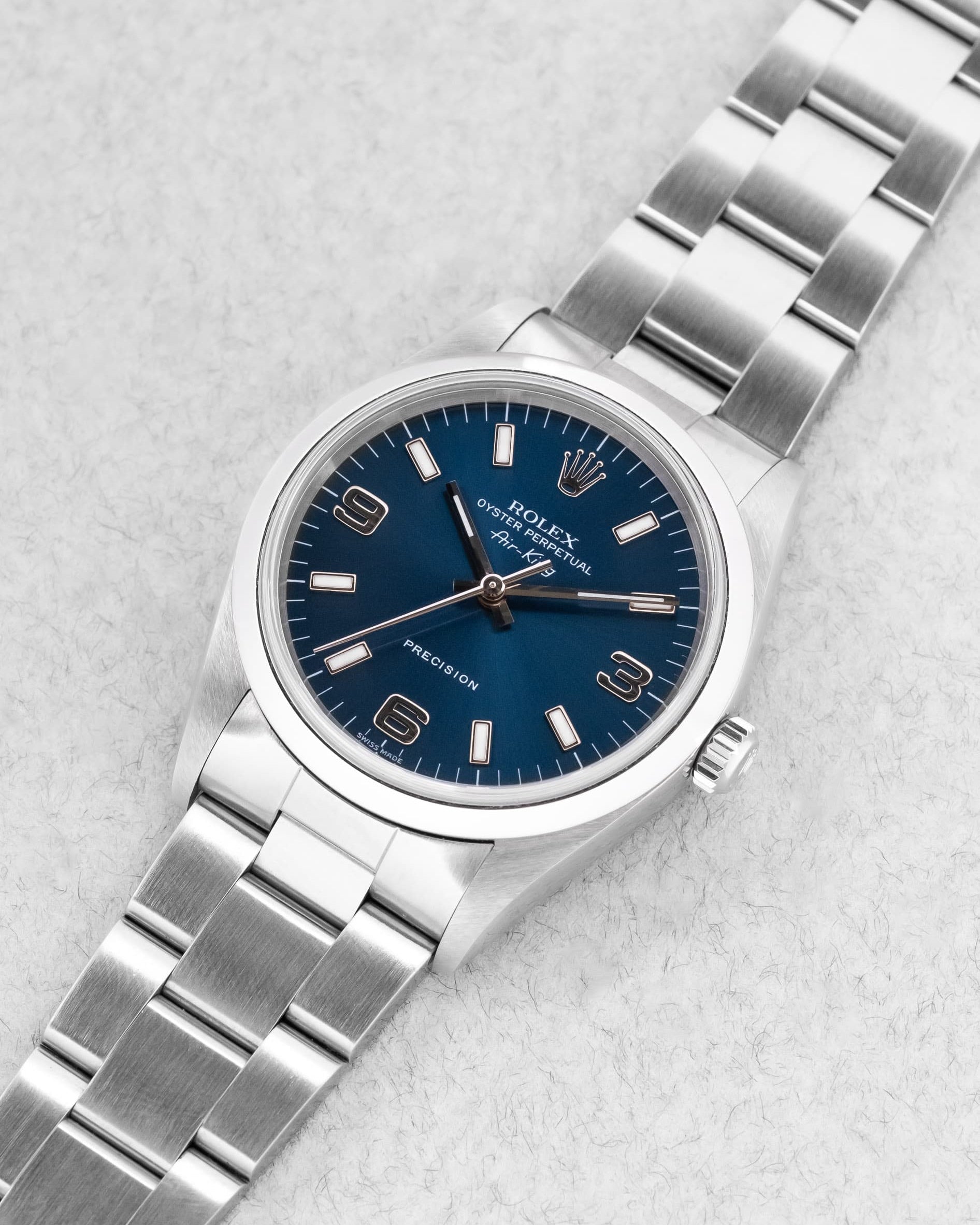 DC5U Rolex Air-King 14000 de 1999 – Cadran bleu « Explorer 3-6-9 » - Overview